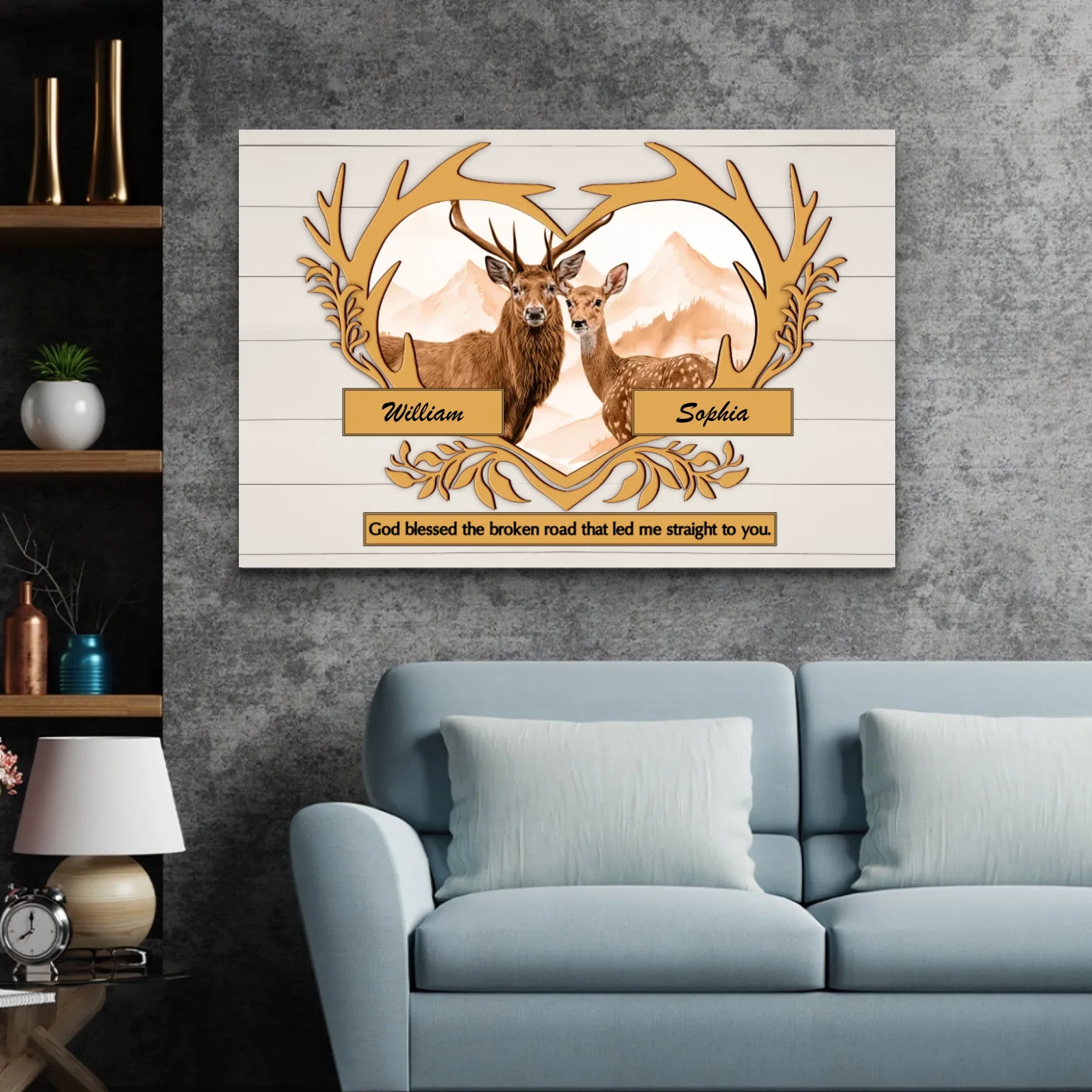 Personalized Canvas “God blessed the broken road“ - Image 4