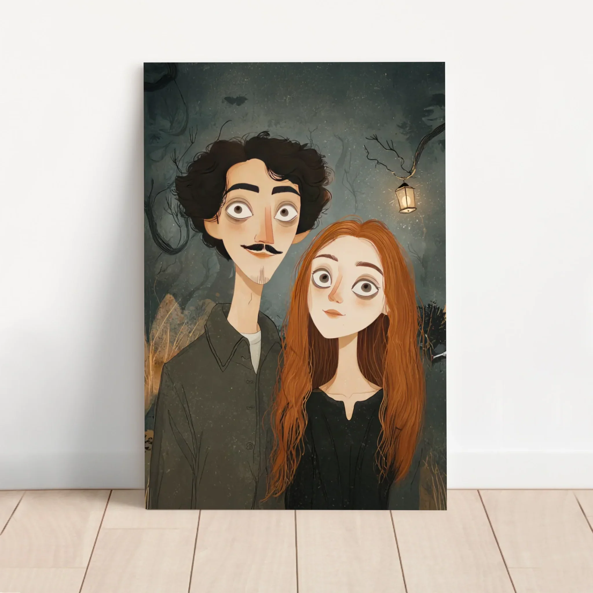 Personalized Canvas – Gothic Couple Portrait
