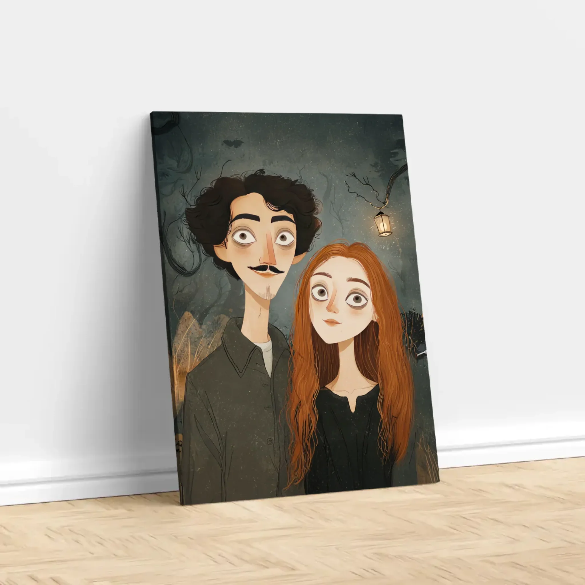 Personalized Canvas – Gothic Couple Portrait - Image 2