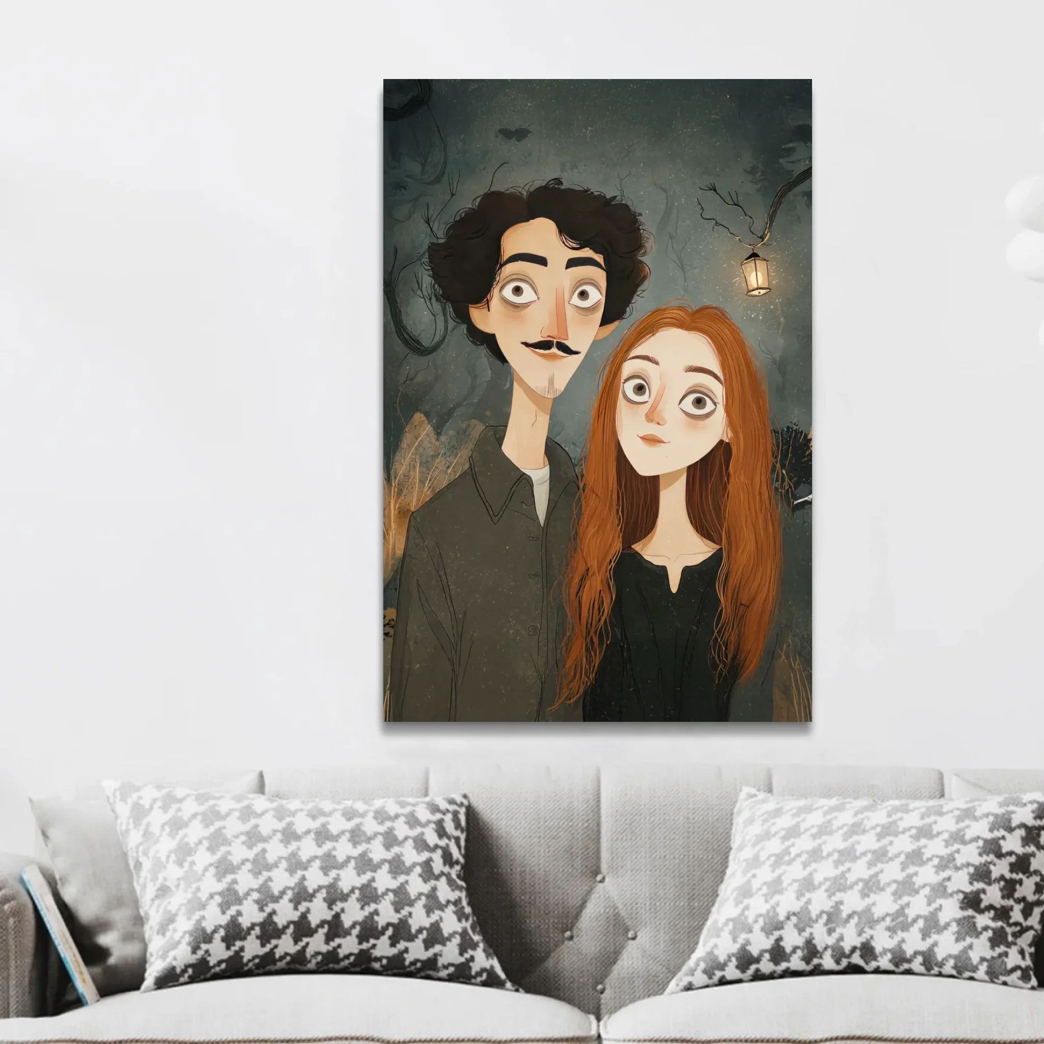 Personalized Canvas – Gothic Couple Portrait - Image 3
