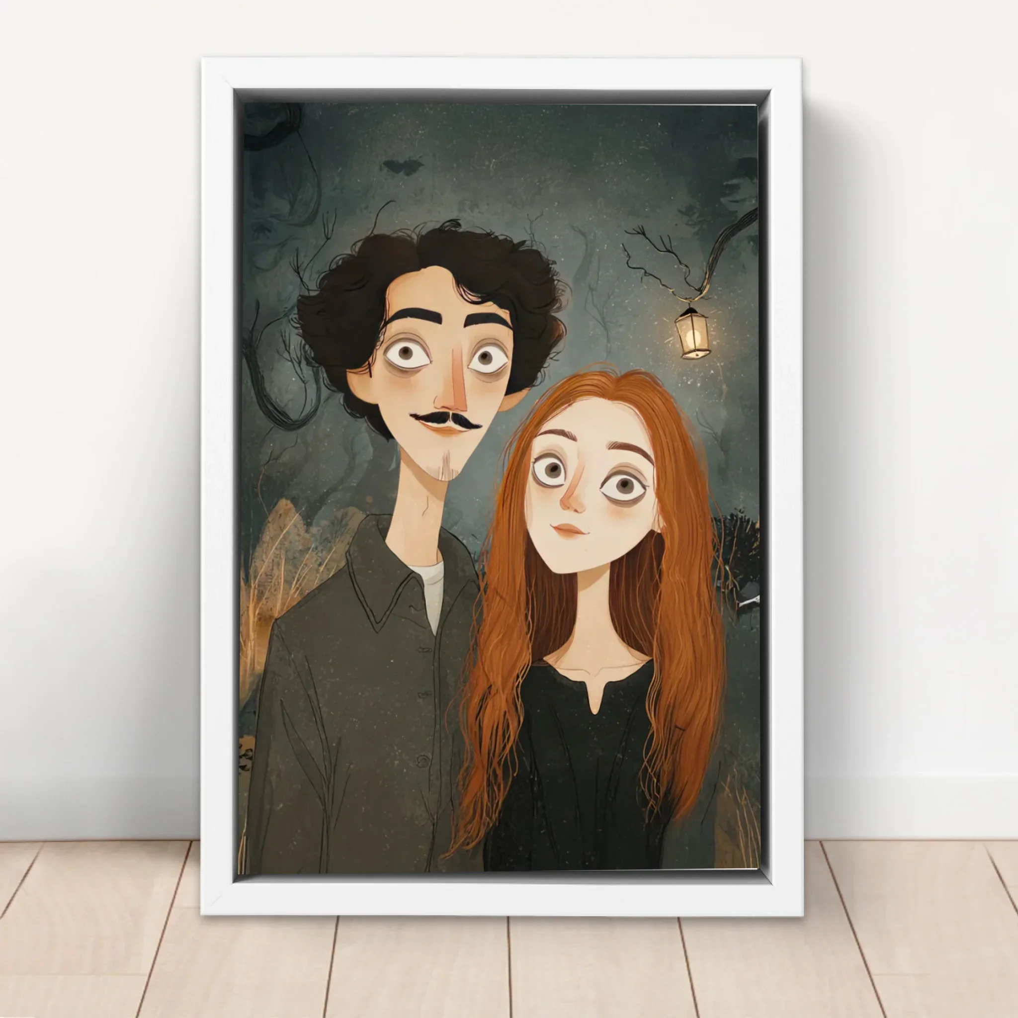 Personalized Canvas – Gothic Couple Portrait - Image 6