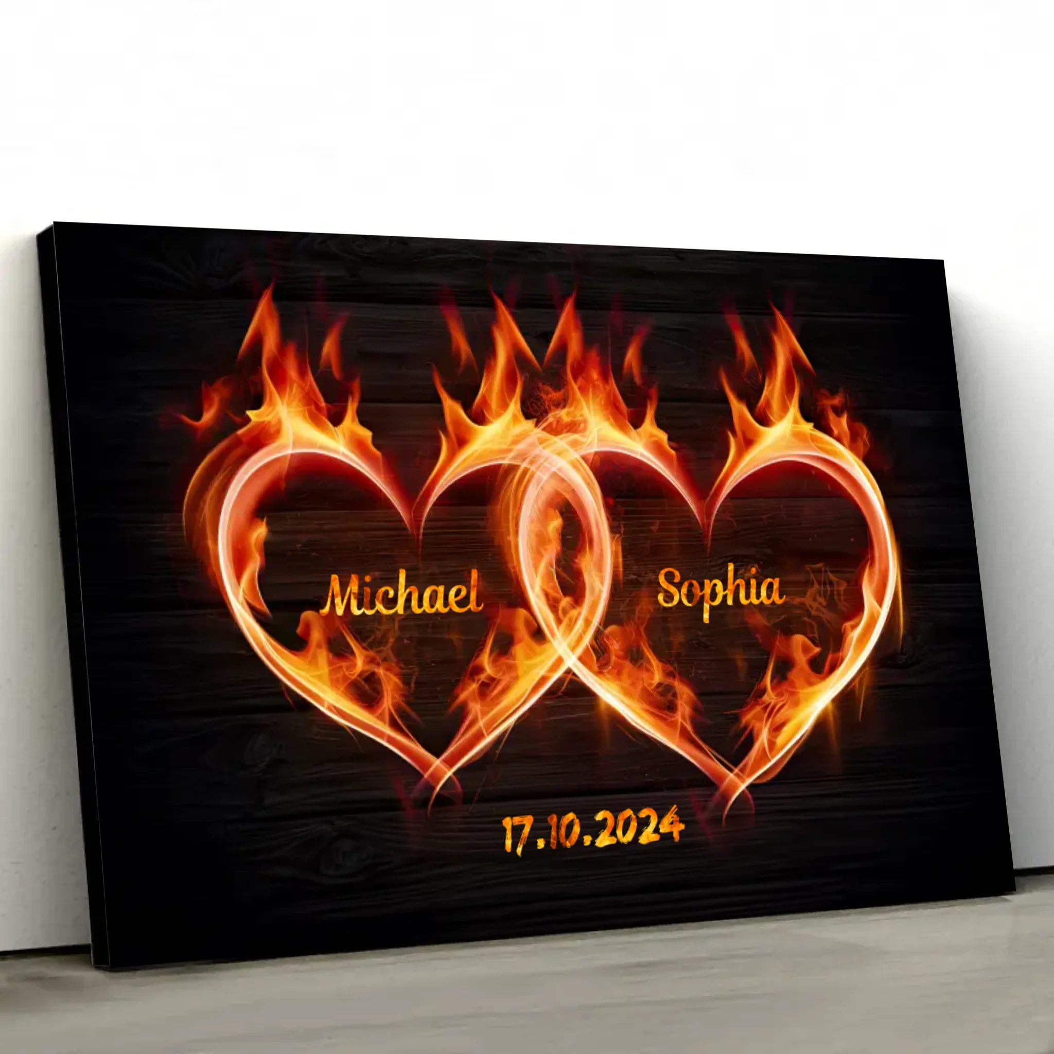 Personalized canvas “Hearts of fire” - Image 2