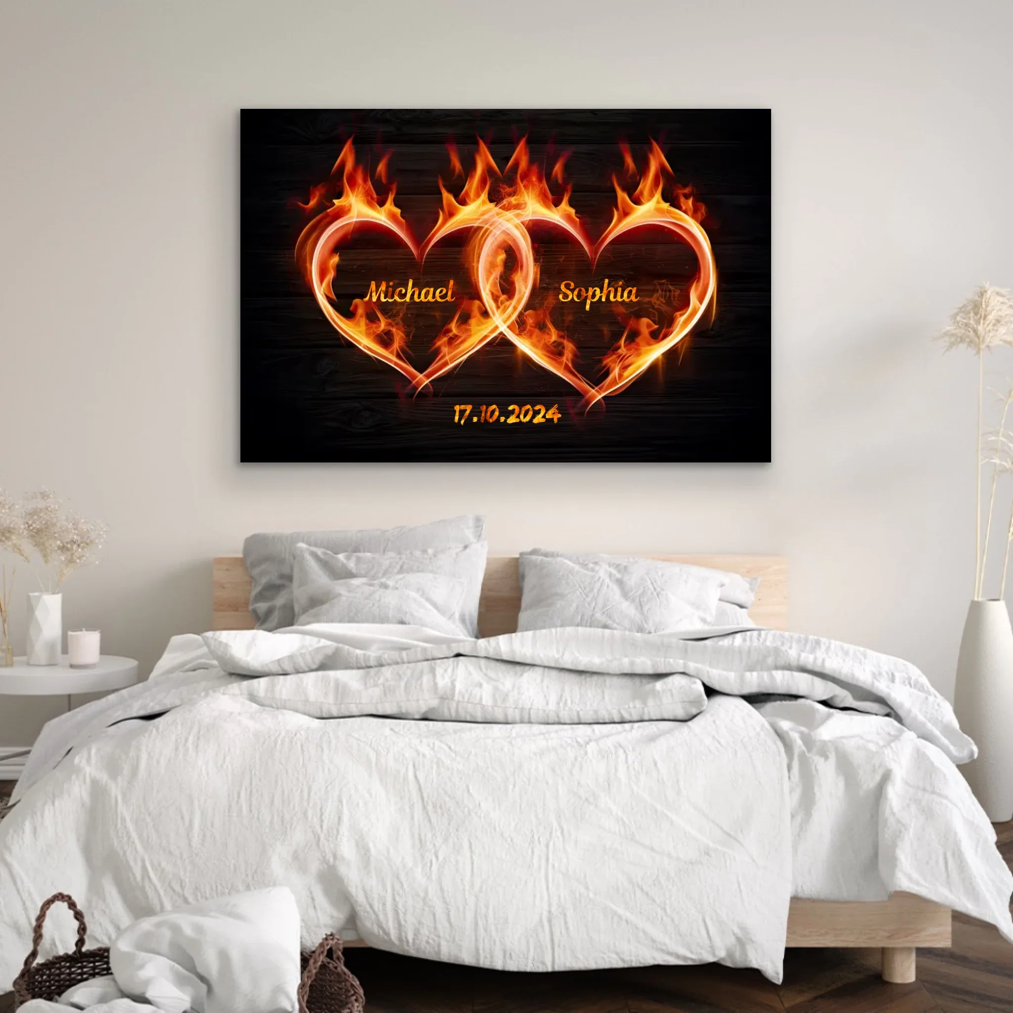 Personalized canvas “Hearts of fire” - Image 3