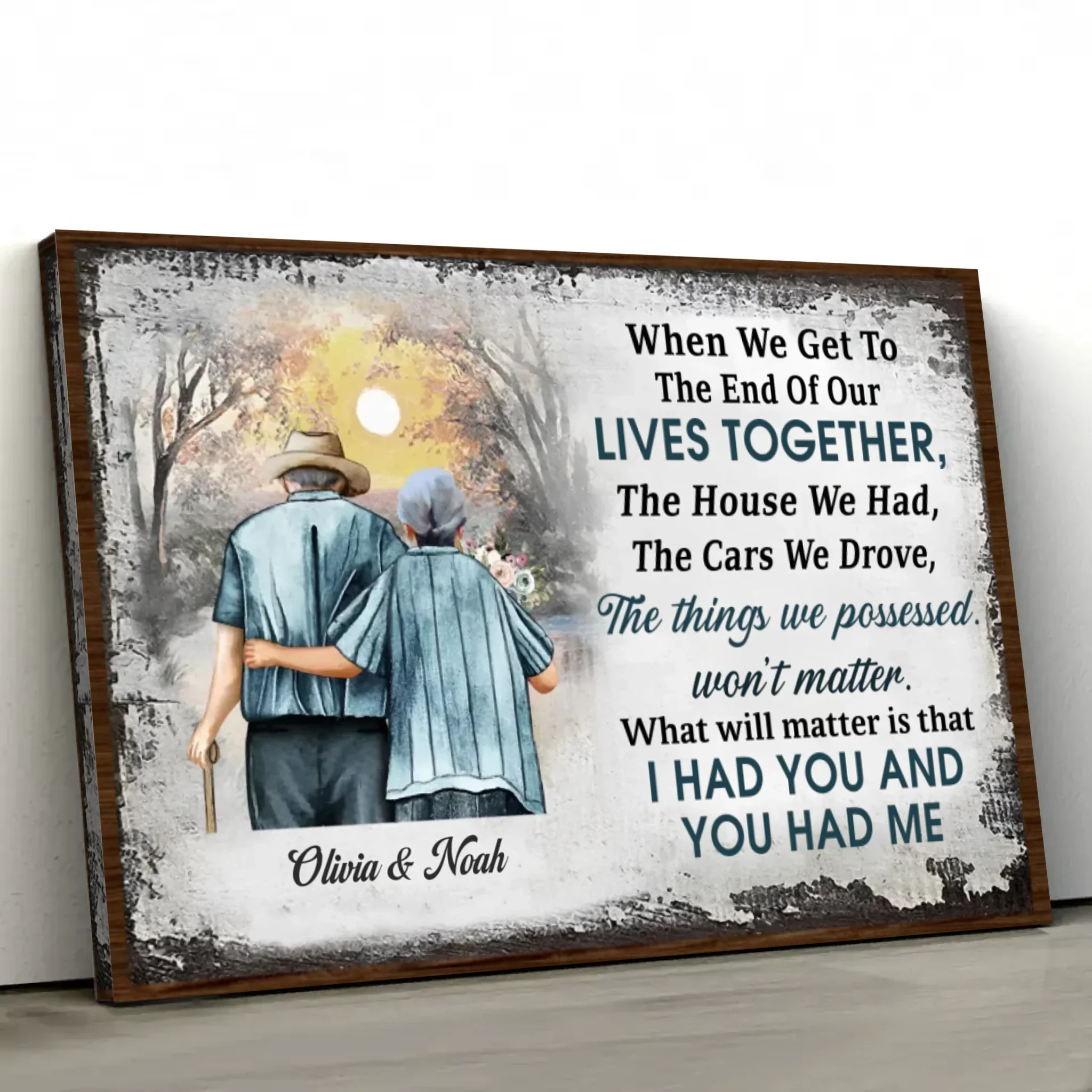 Personalized Canvas “I had you and you had me - with sunset“ - Image 2