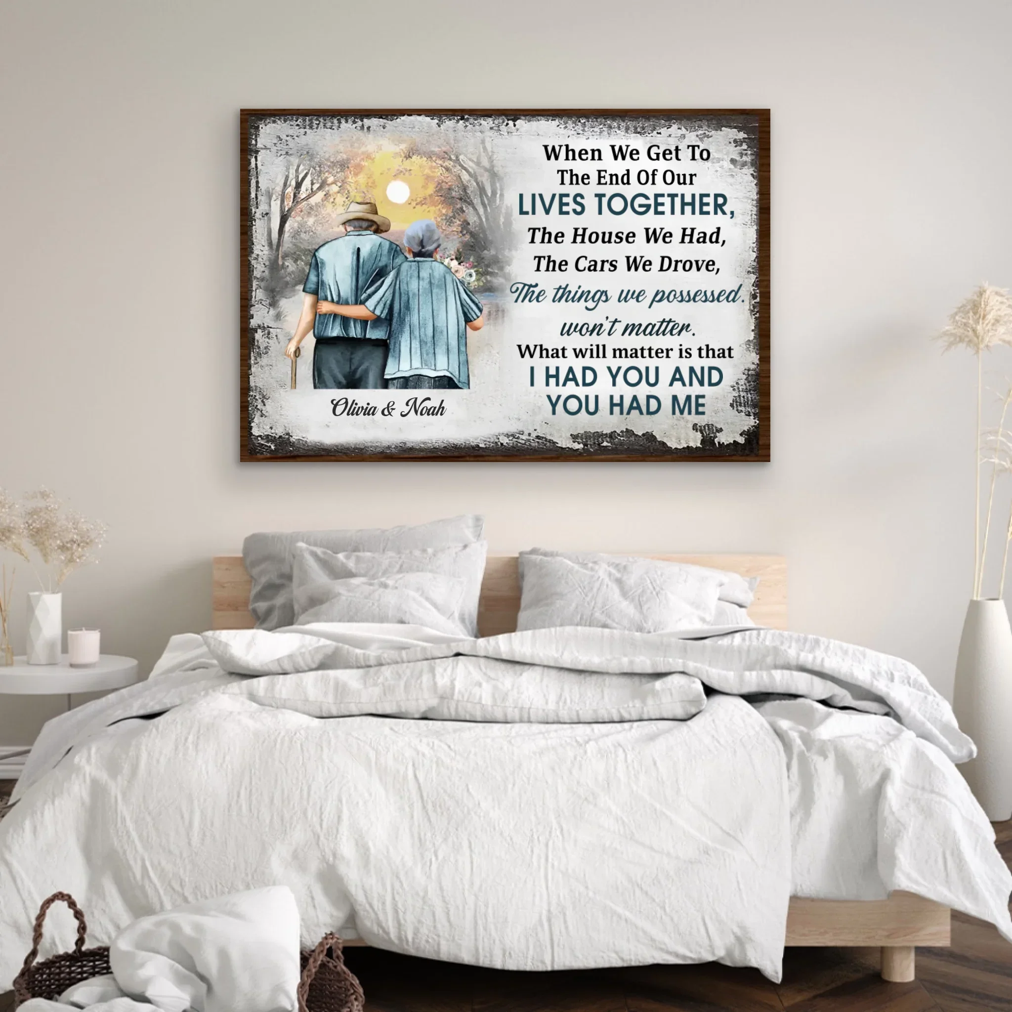 Personalized Canvas “I had you and you had me - with sunset“ - Image 3