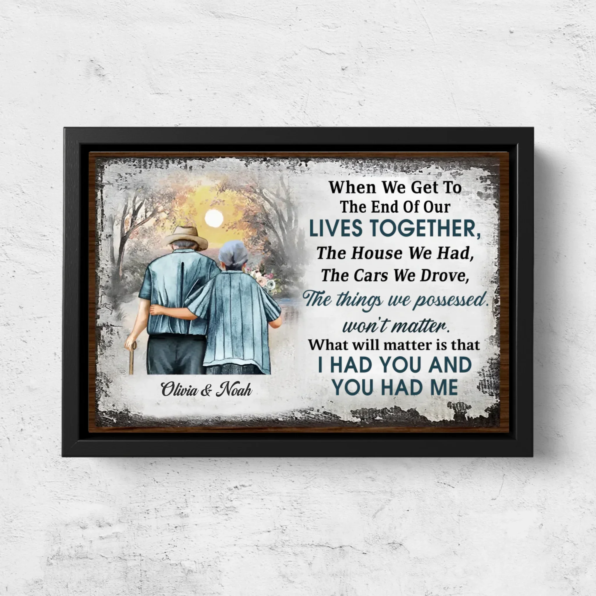Personalized Canvas “I had you and you had me - with sunset“ - Image 5