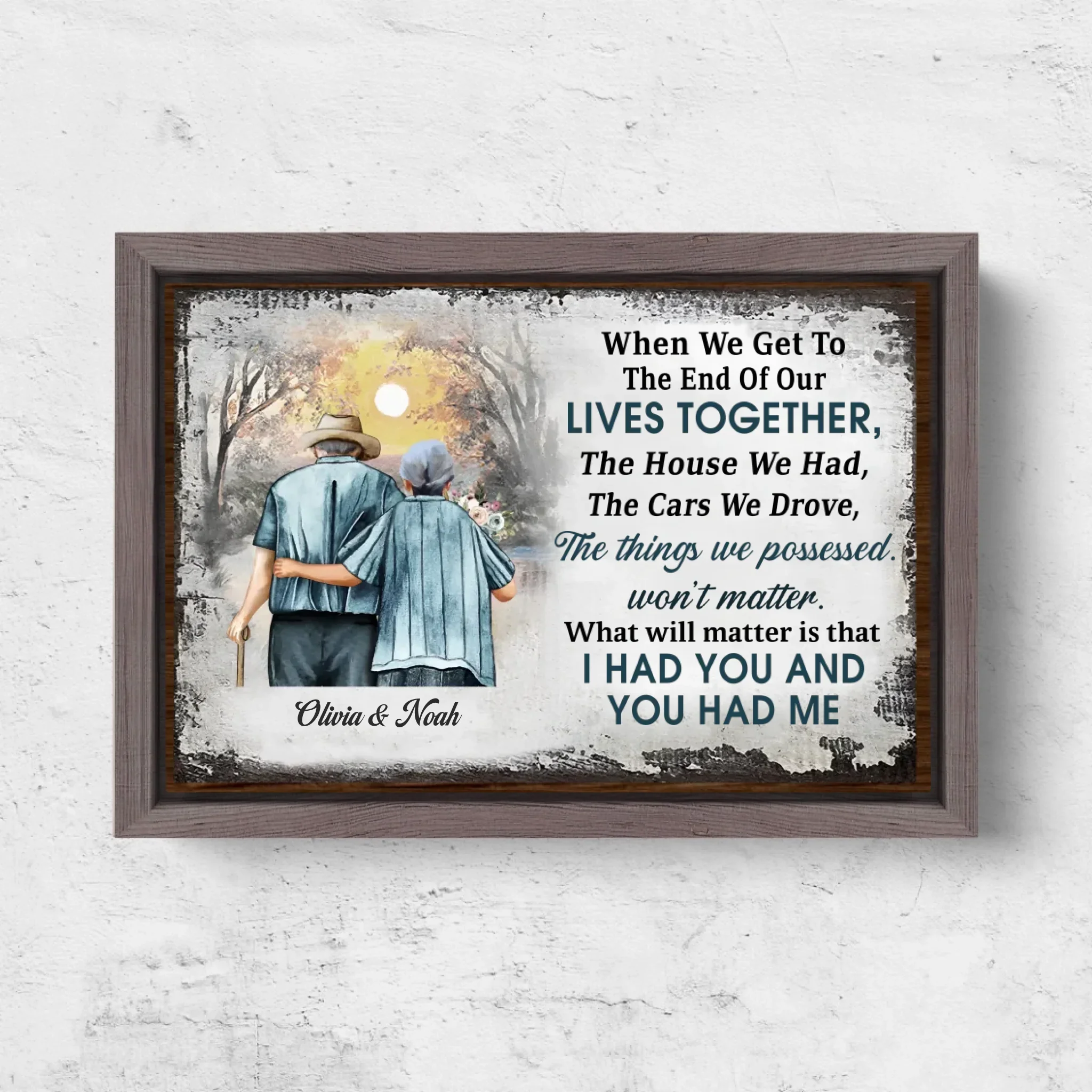 Personalized Canvas “I had you and you had me - with sunset“ - Image 6