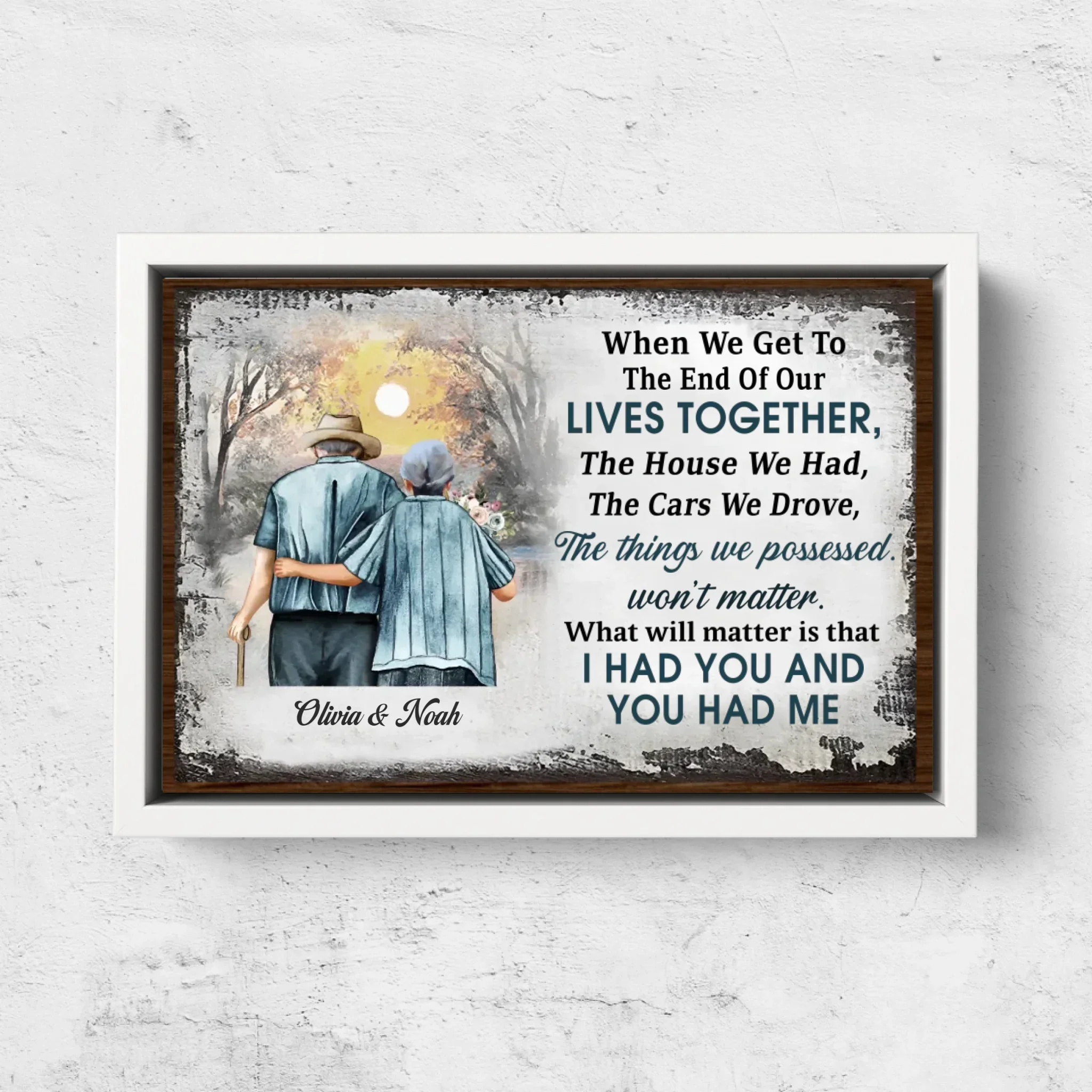 Personalized Canvas “I had you and you had me - with sunset“ - Image 7
