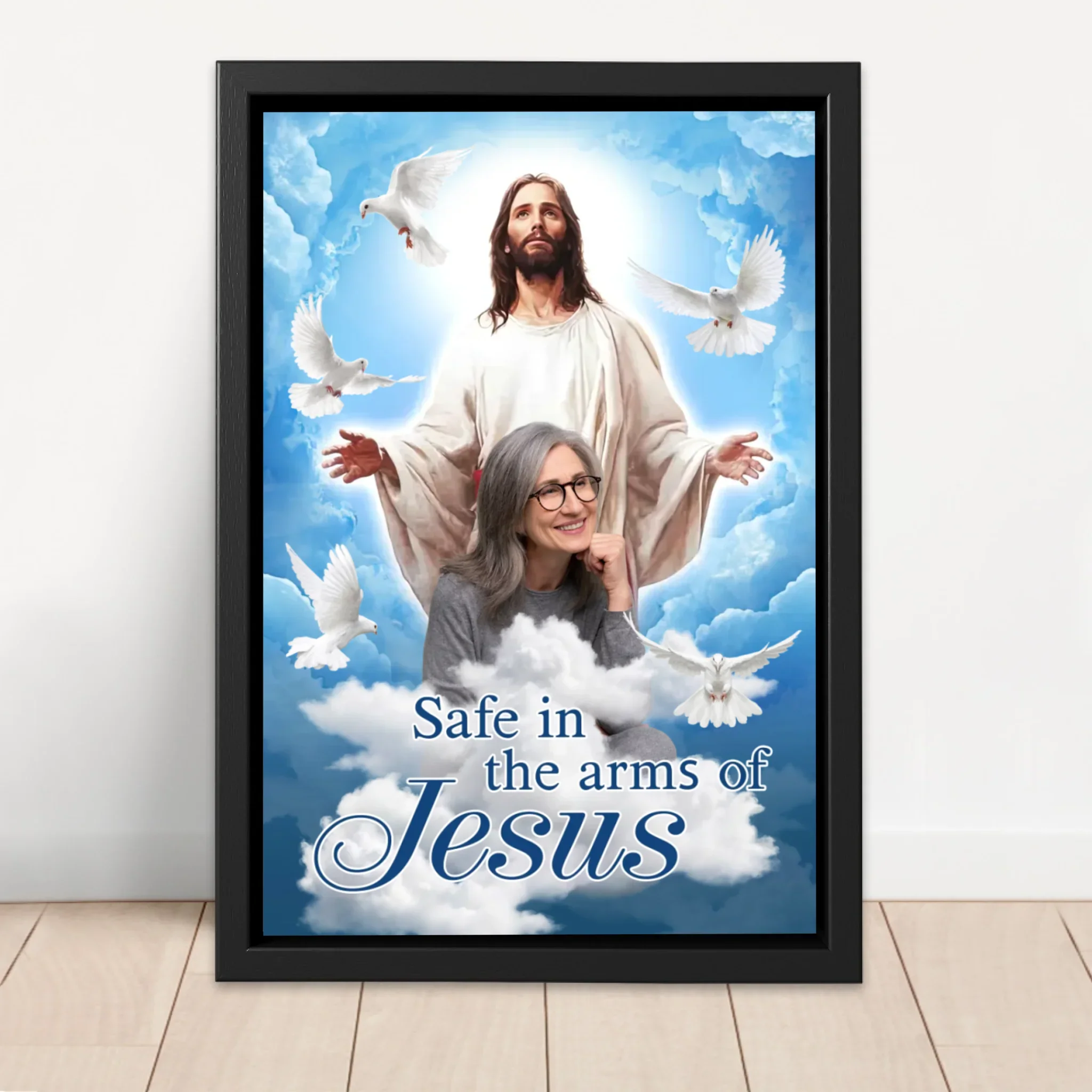 Personalized Canvas “In the arms of Jesus” - Image 4