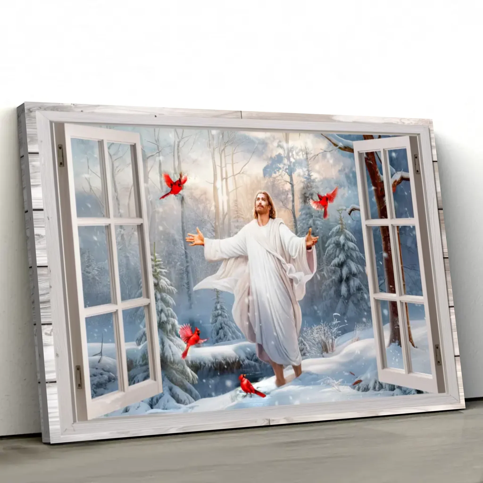 Premium Canvas "Jesus in the winter forest" - Image 2