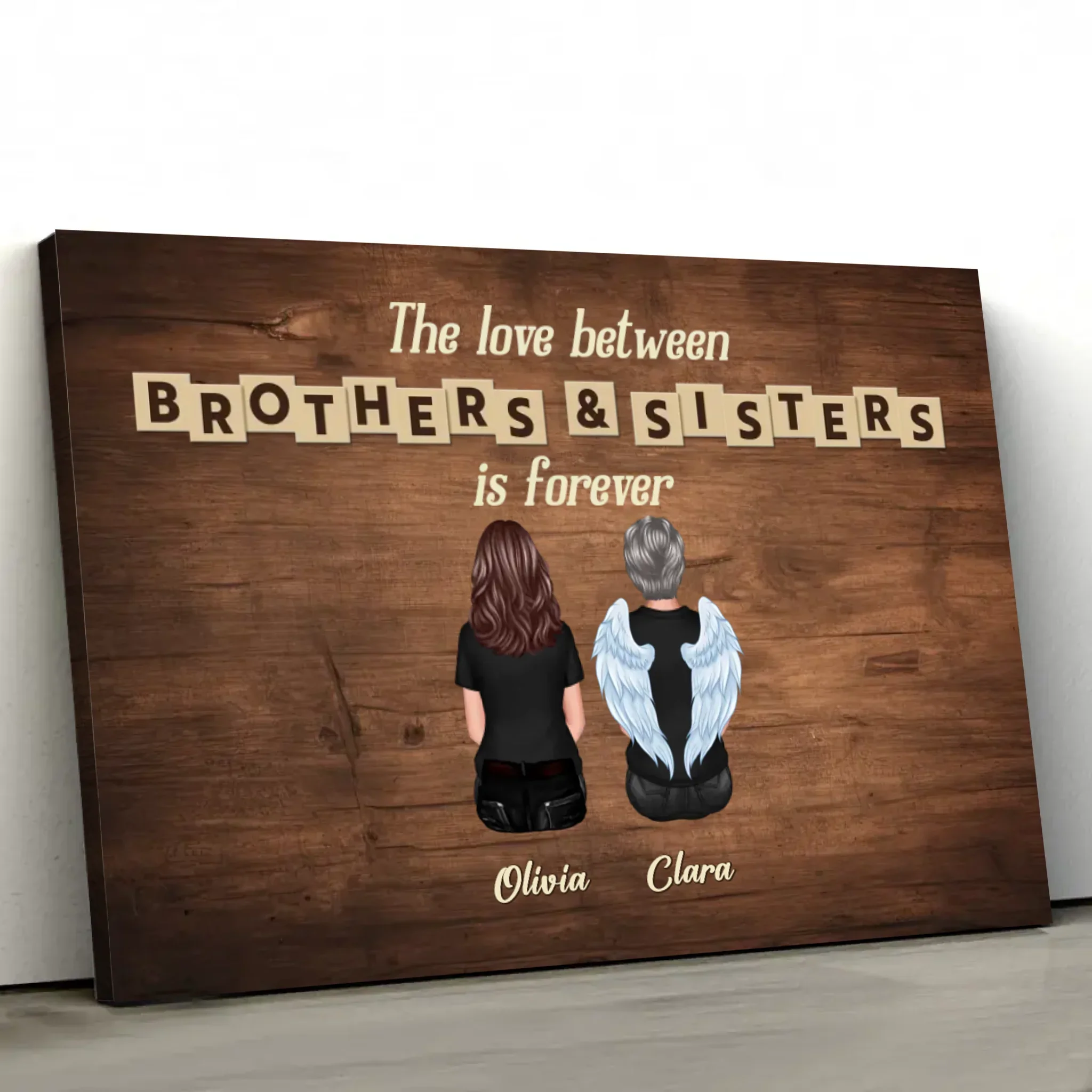 Personalized Canvas “Love between brothers & sisters is forever” - Image 2