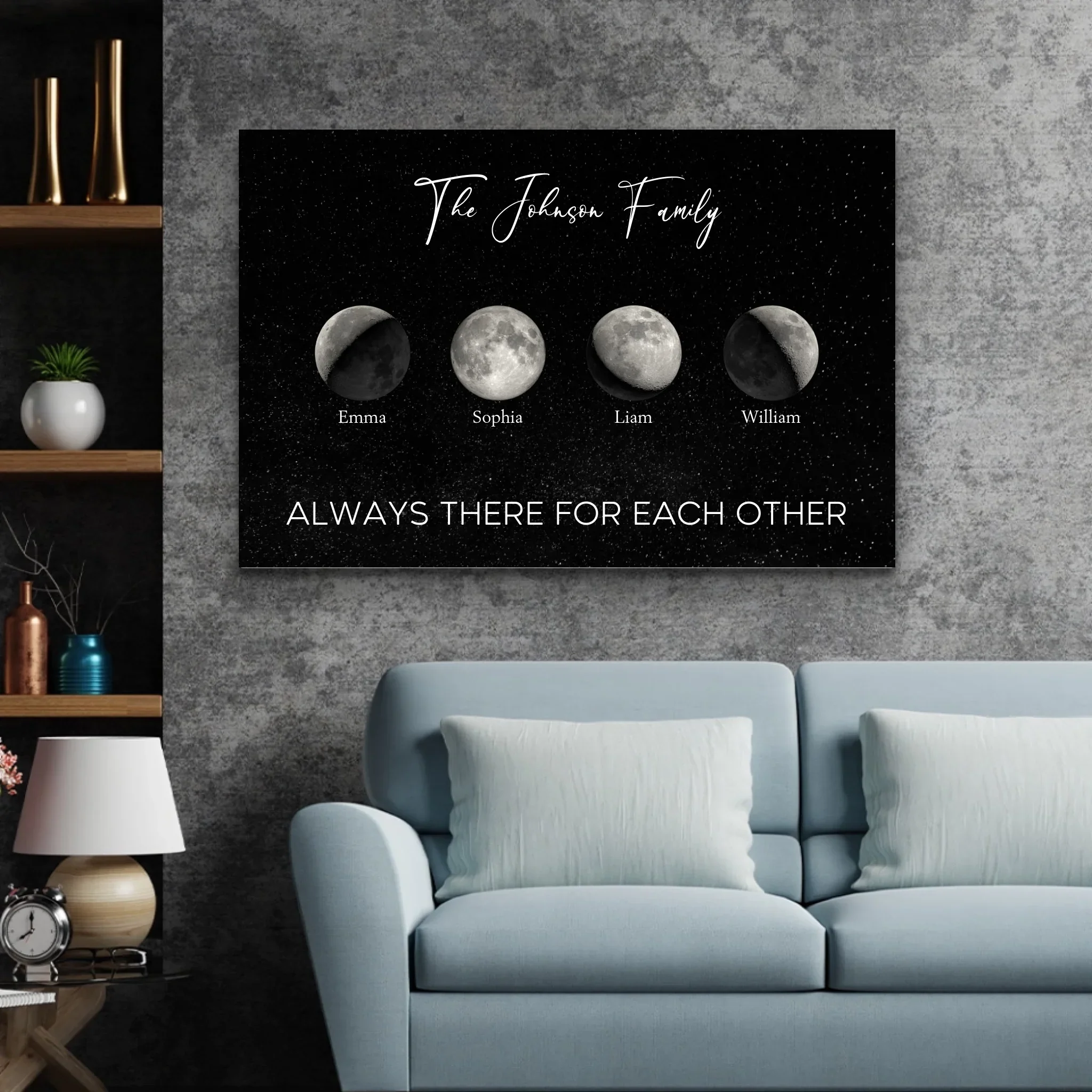 Personalized Canvas "Moon phase for families" - Image 4