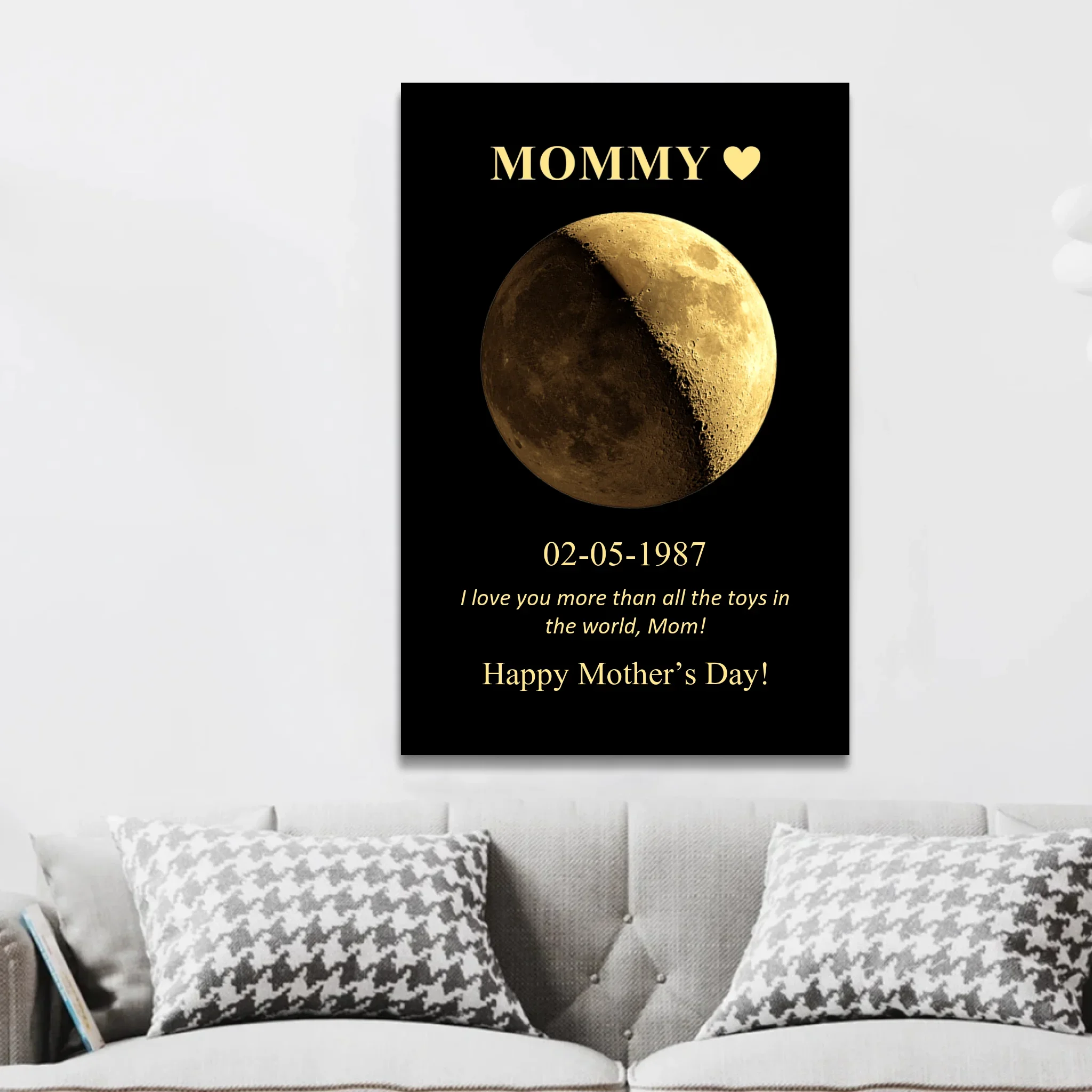 Personalized Canvas "Moon Phase For Mom And Dad" - Image 3