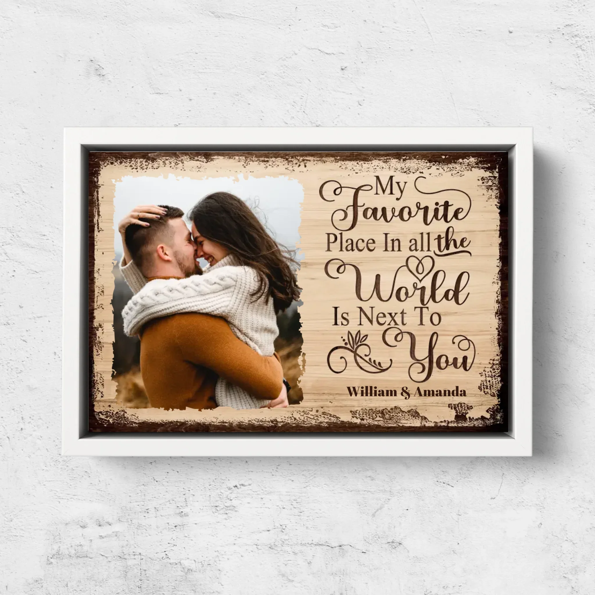 Personalized Canvas “My favorite place is next to you with picture” - Image 7