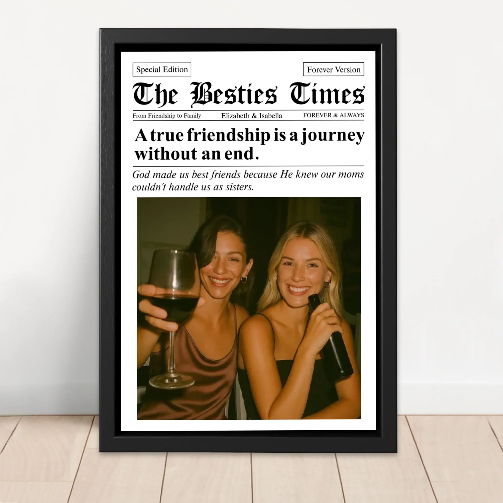 Personalized Canvas – Newspaper The BFF Times - Image 4