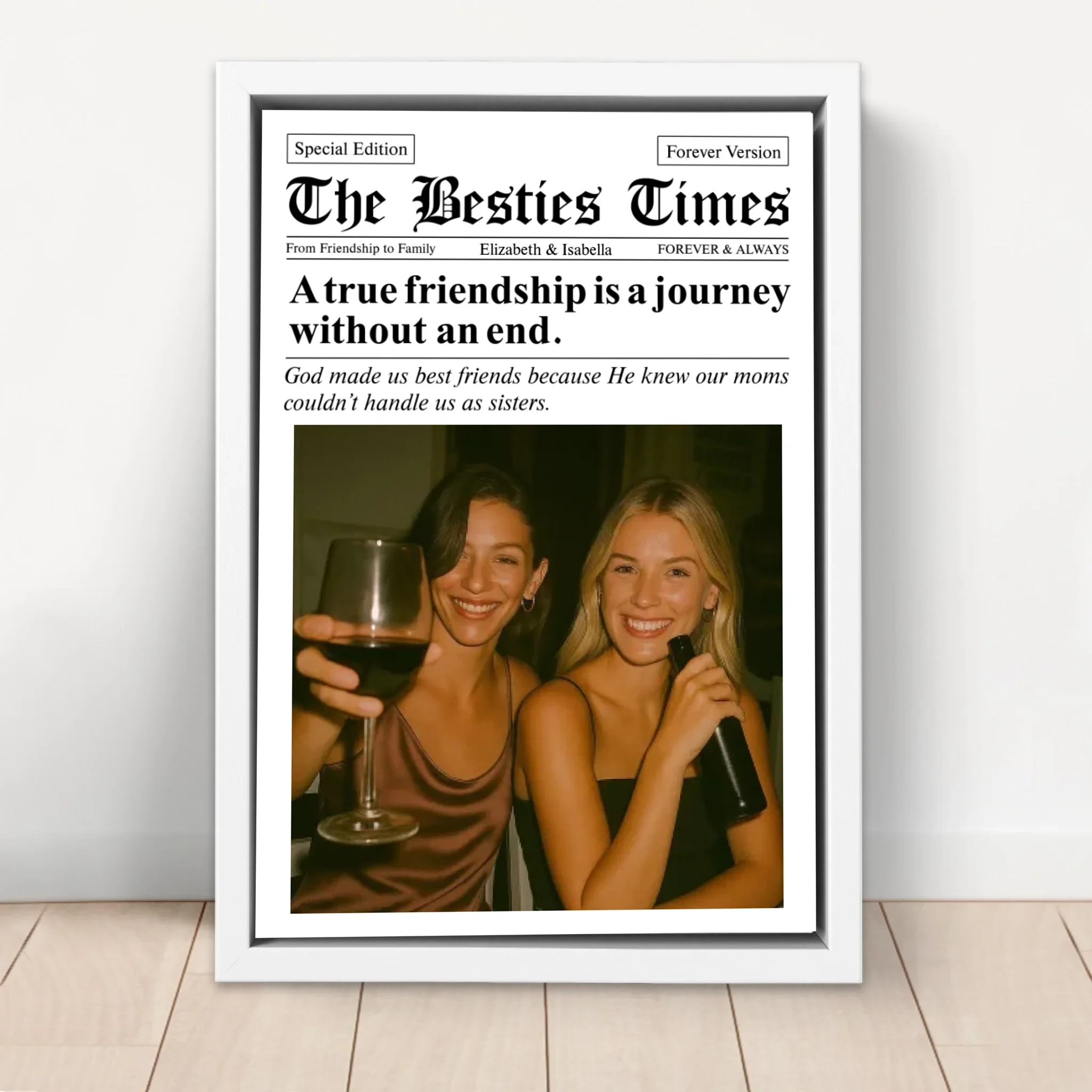 Personalized Canvas – Newspaper The BFF Times - Image 6