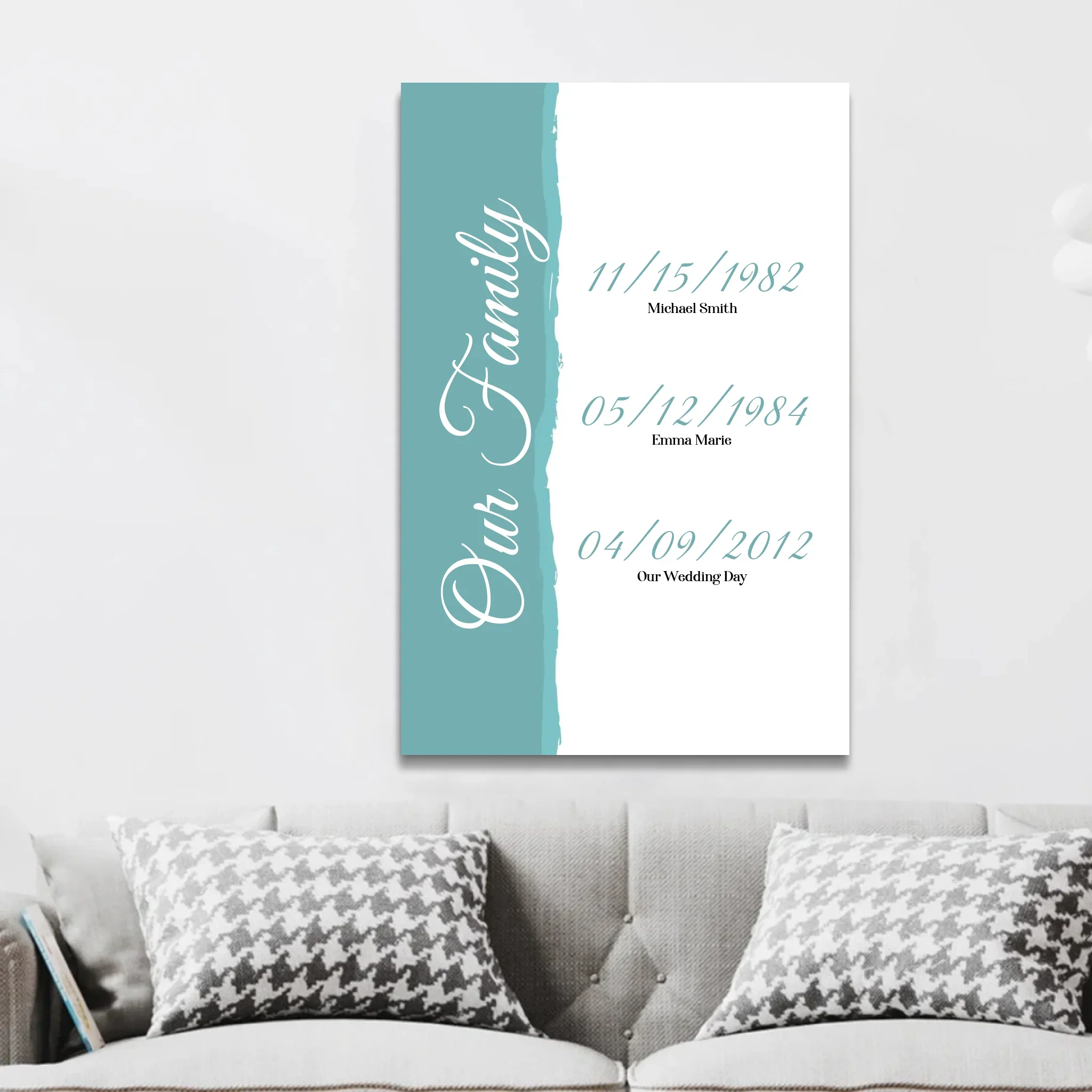 Personalized Canvas "Our Family - Events With Date" - Image 3