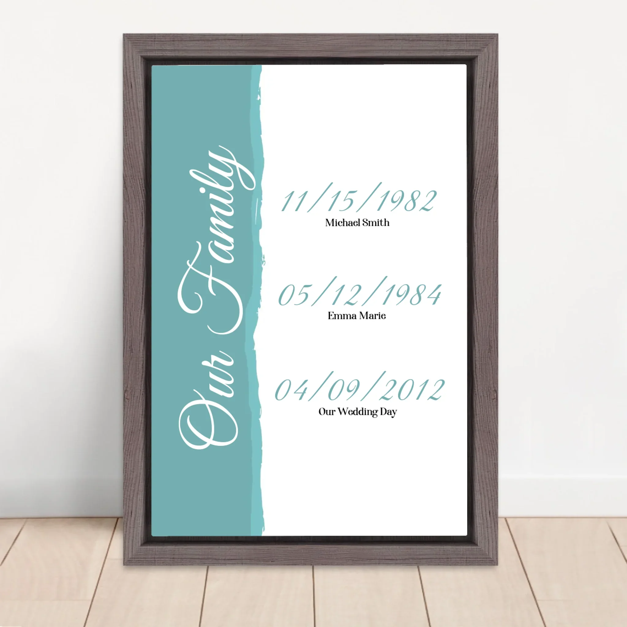 Personalized Canvas "Our Family - Events With Date" - Image 5