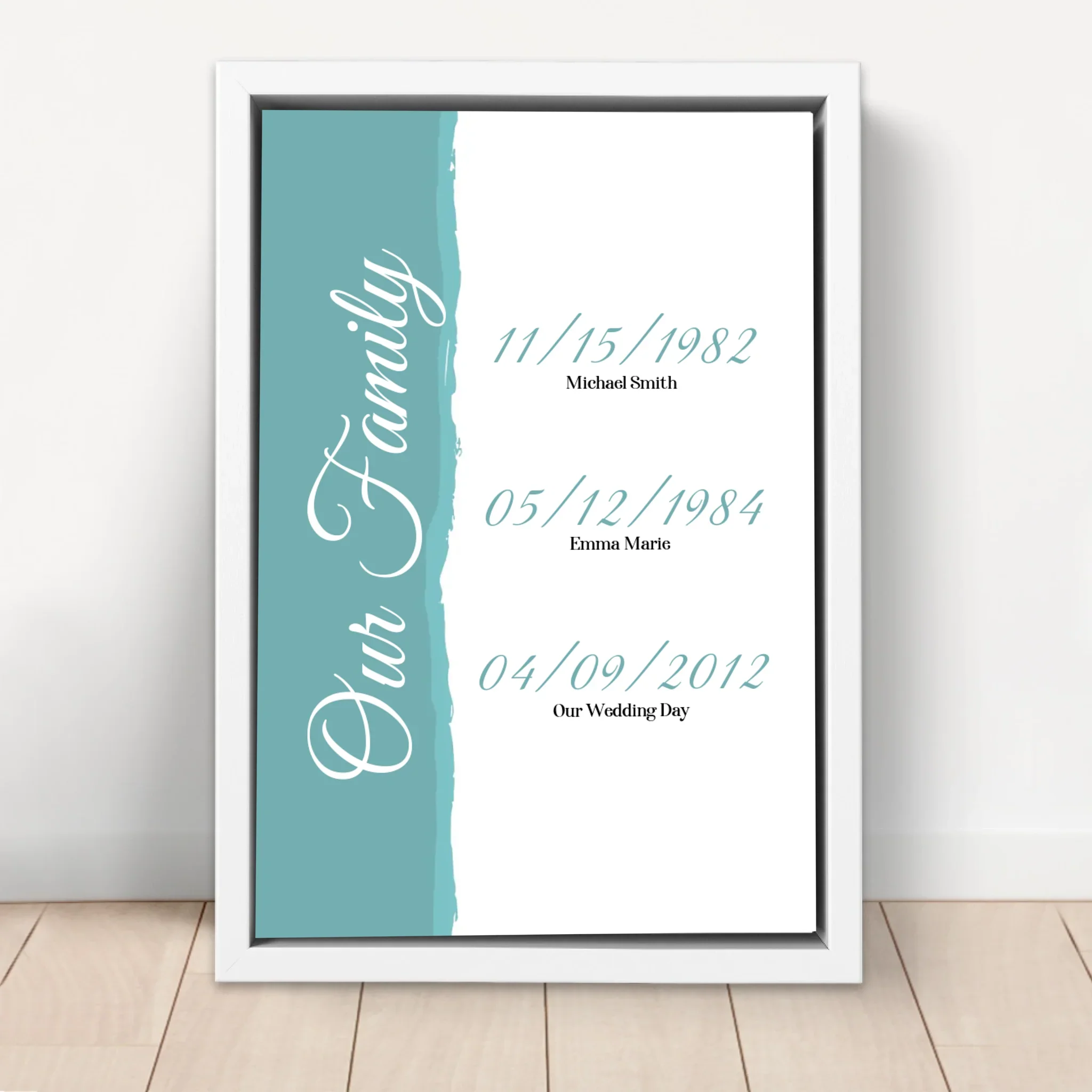 Personalized Canvas "Our Family - Events With Date" - Image 6