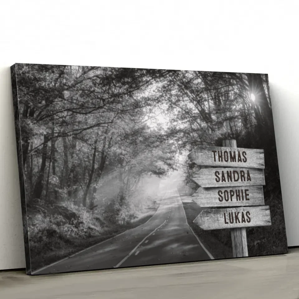 Personalized canvas “Signpost on the forest path” - Image 2