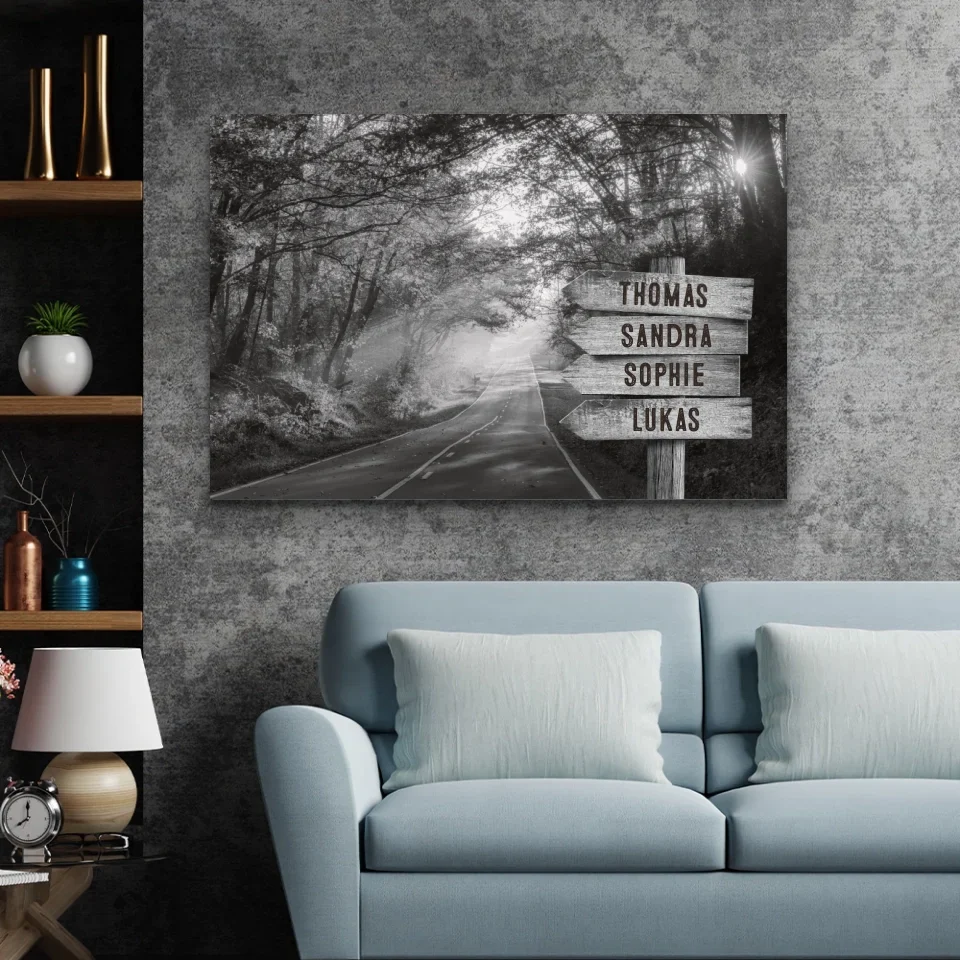 Personalized canvas “Signpost on the forest path” - Image 4