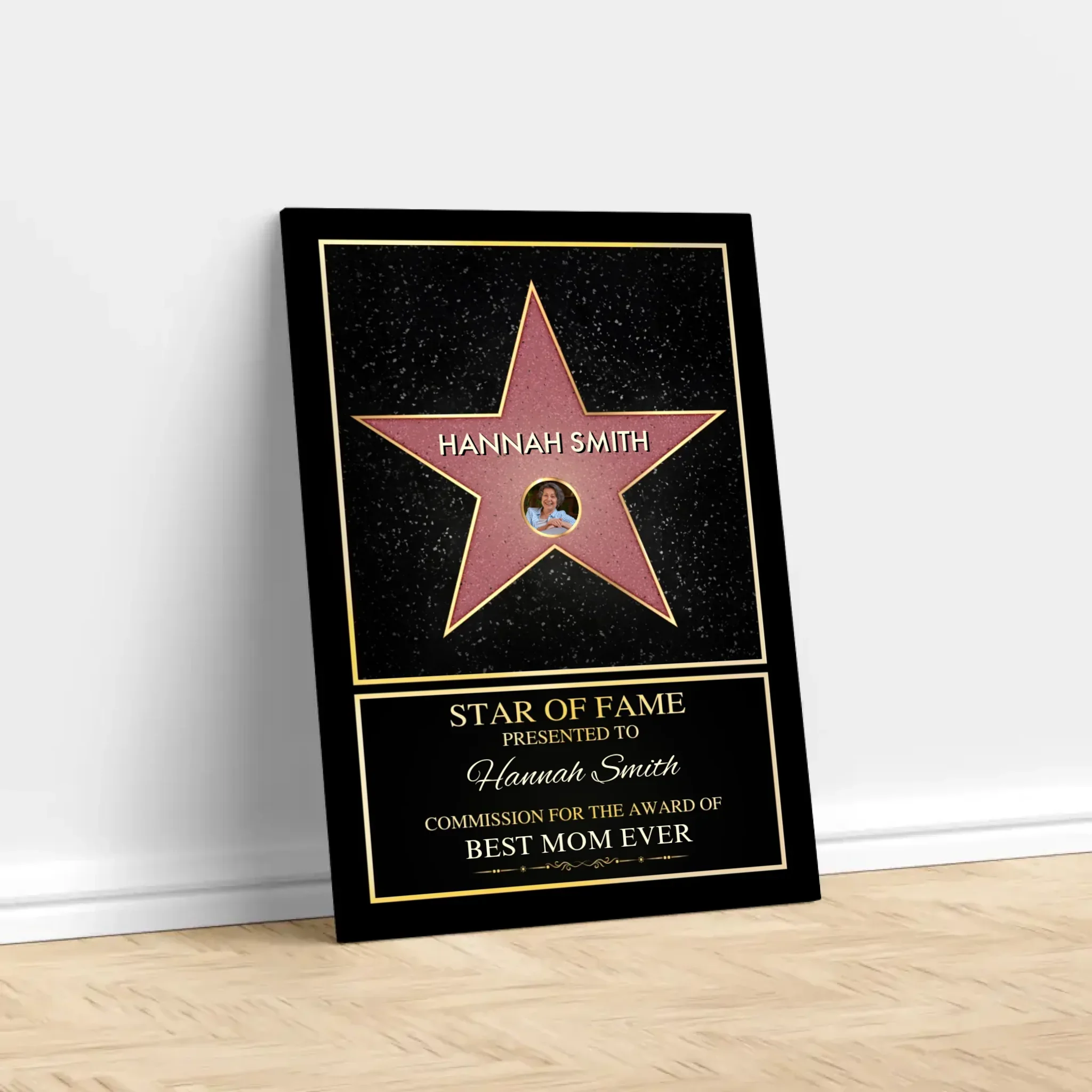Personalized Canvas "Star of Fame - with custom photo" - Image 2
