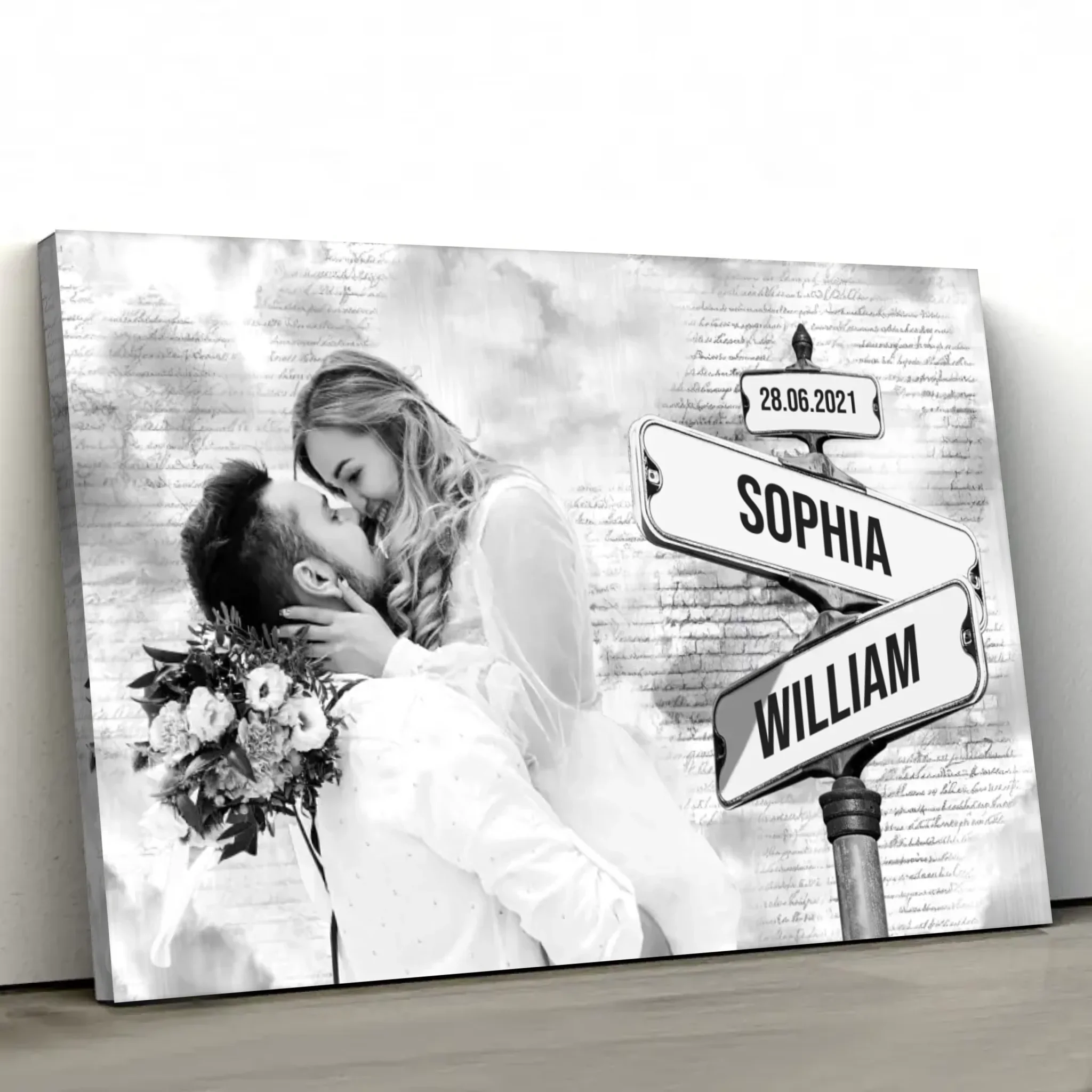 Personalized Canvas “Street sign with custom photo” - Image 2