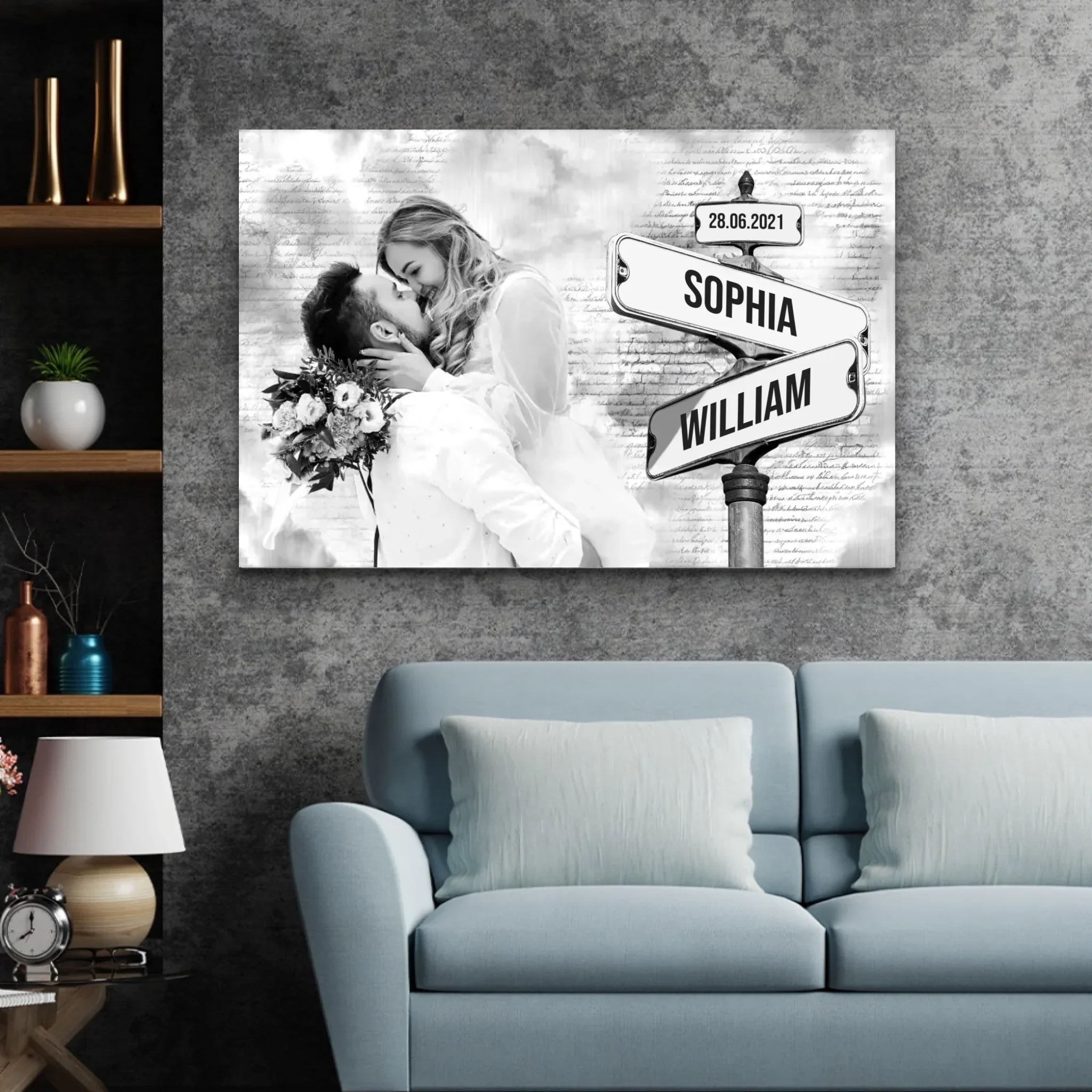 Personalized Canvas “Street sign with custom photo” - Image 4
