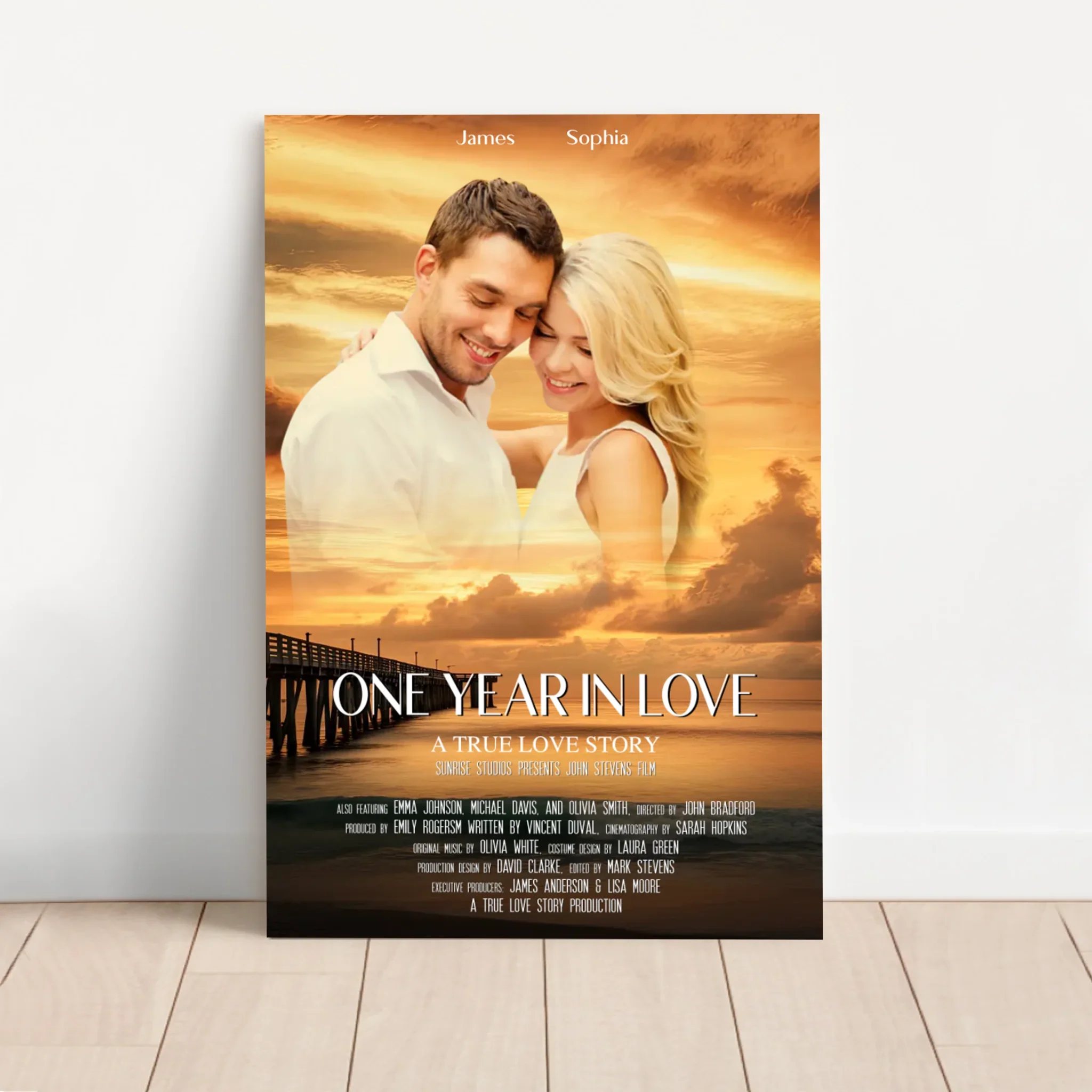 Personalized Canvas "Sunset Movie Cover"