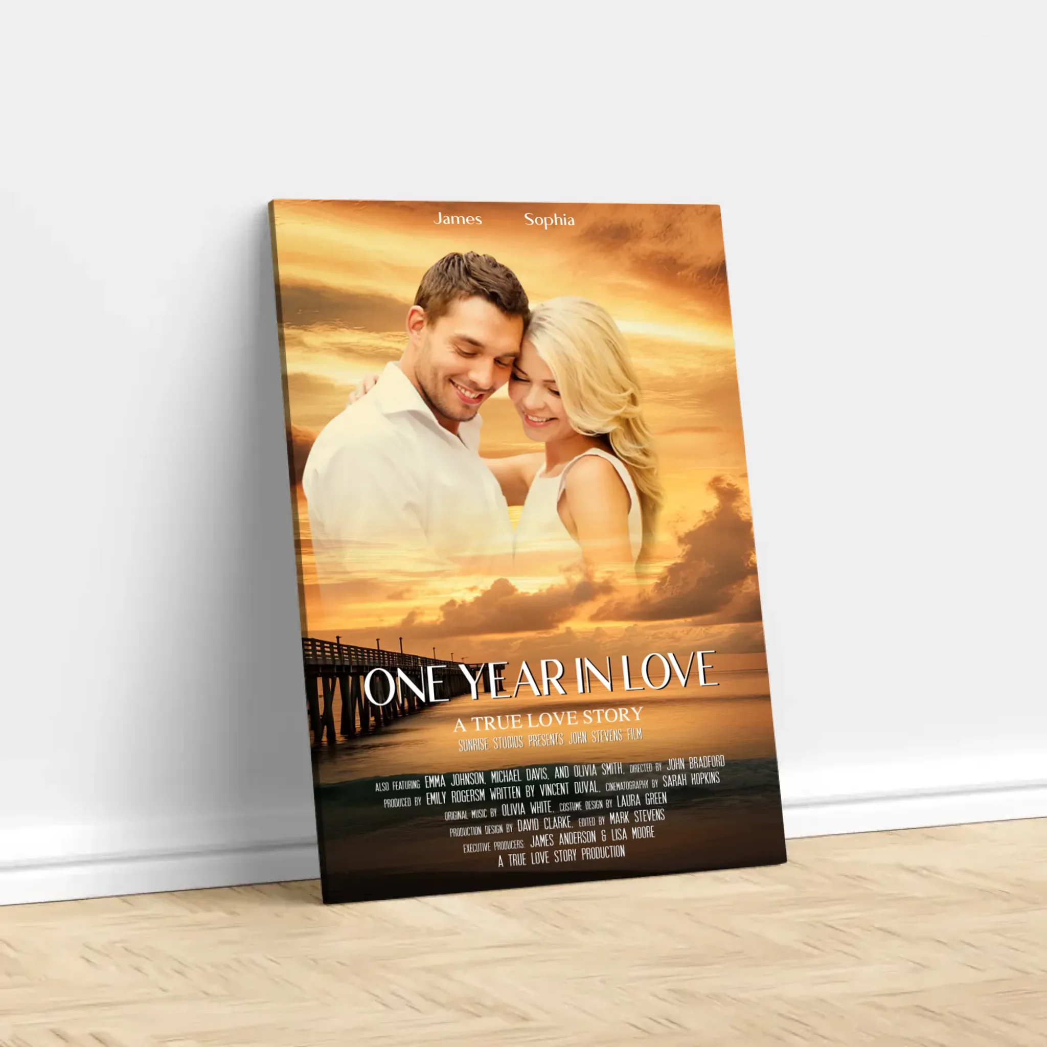 Personalized Canvas "Sunset Movie Cover" - Image 2