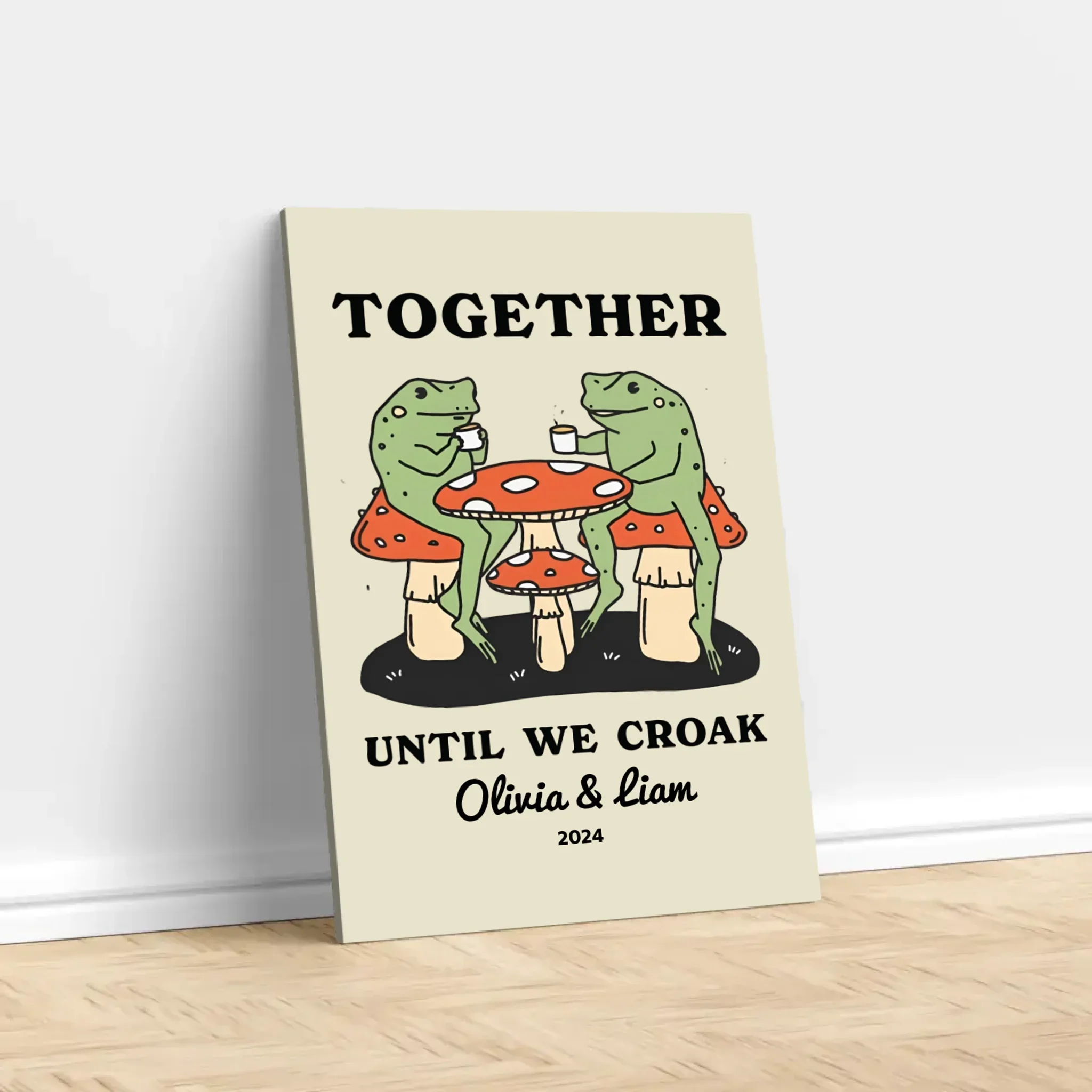 Personalized Canvas – Together Until We Croak - Image 2
