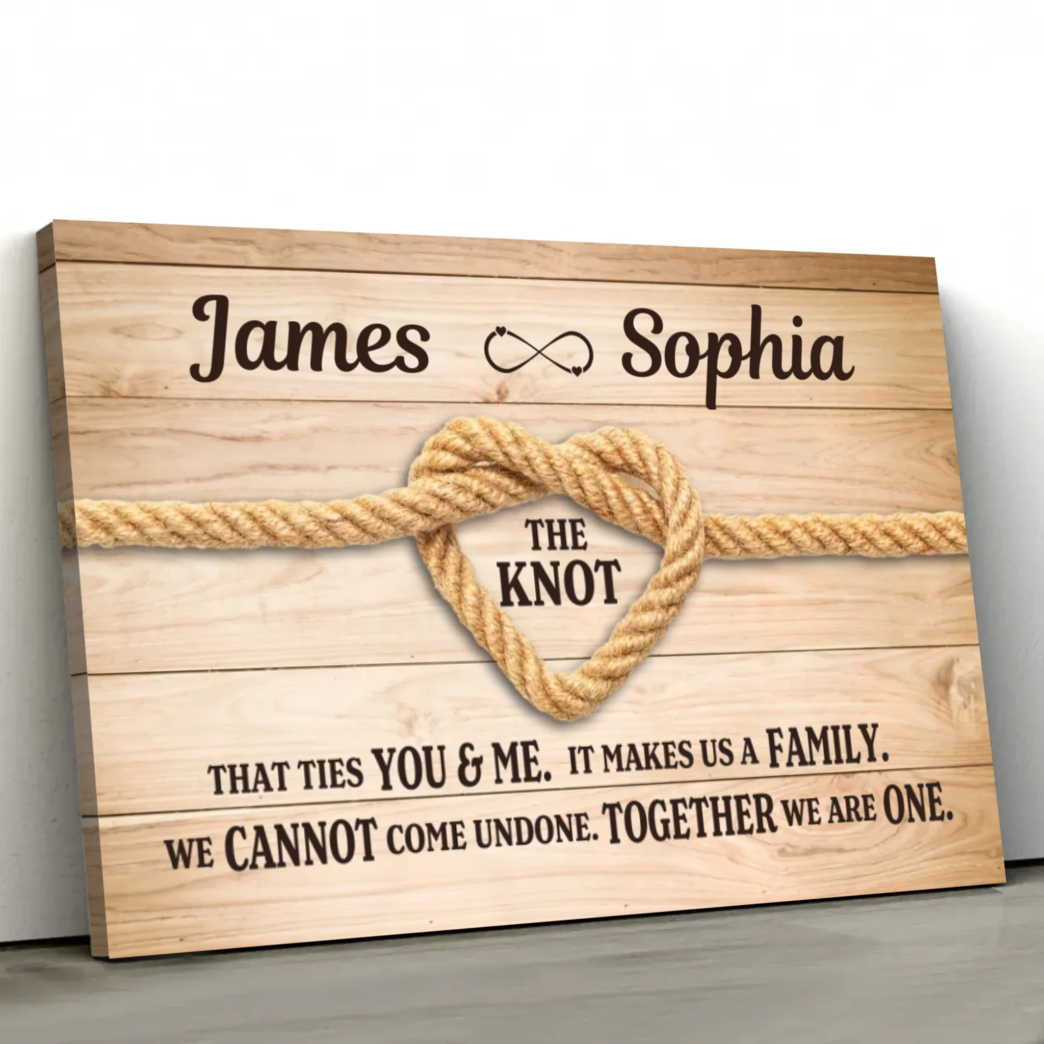Personalized Canvas "True Lover's Knot" - Image 2