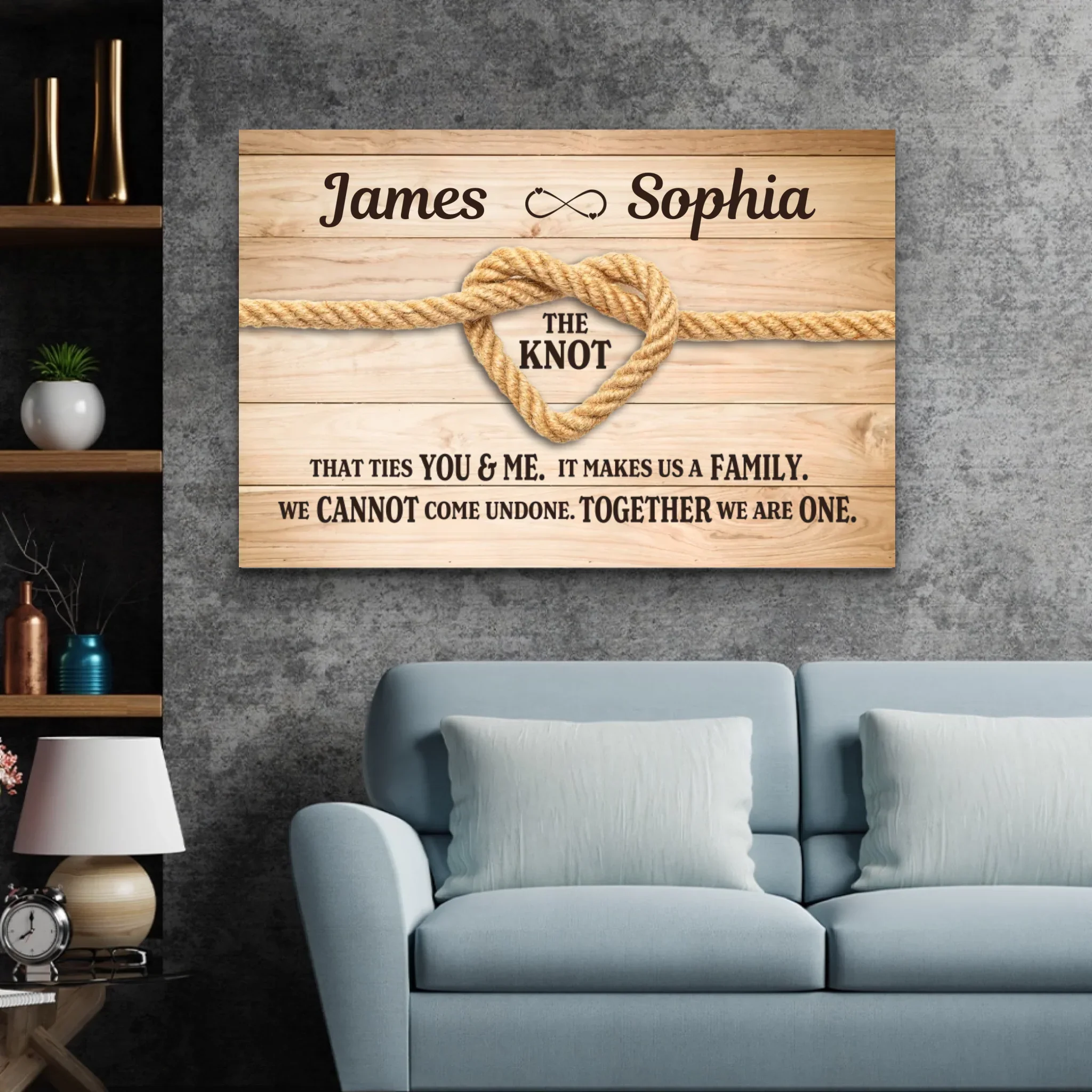 Personalized Canvas "True Lover's Knot" - Image 4