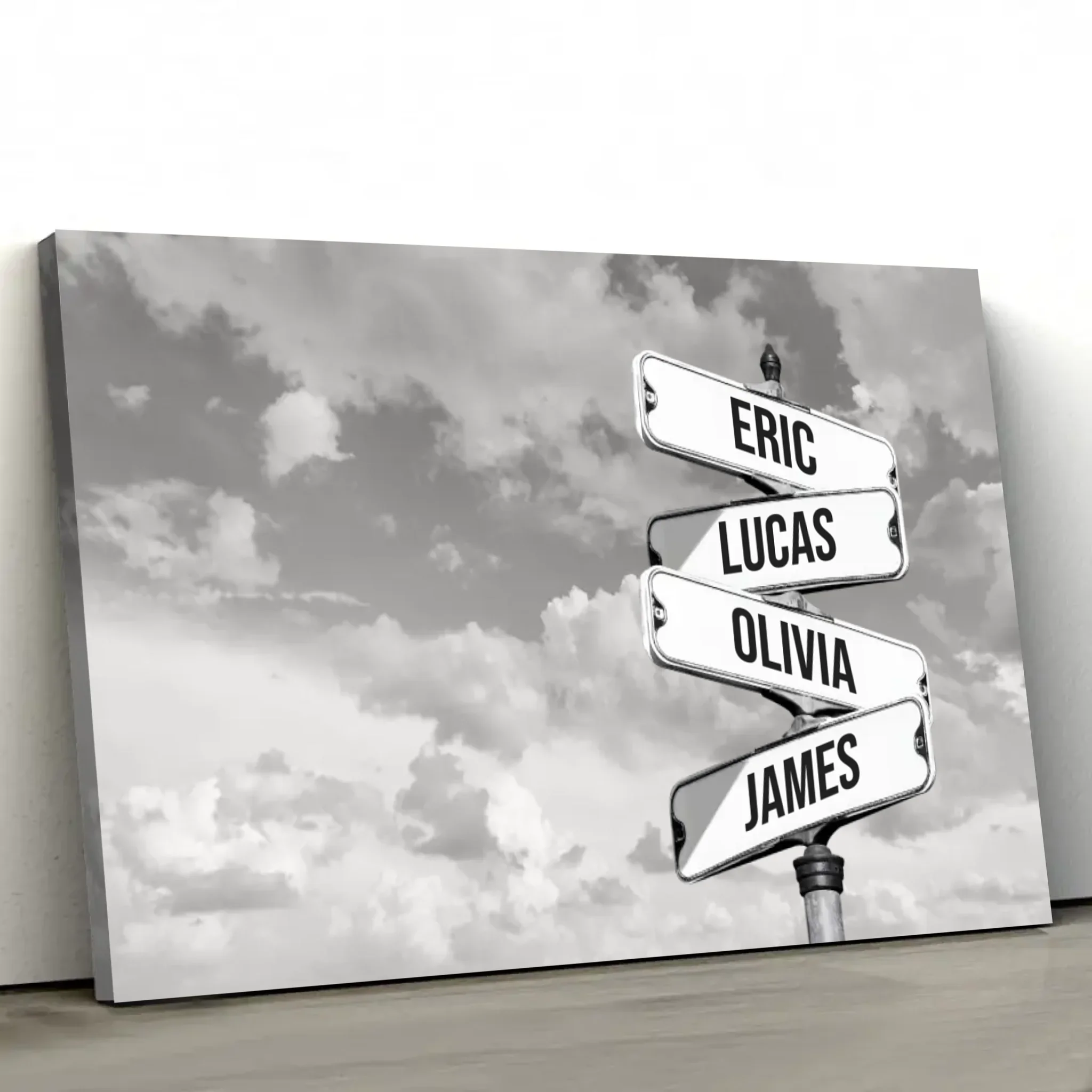 Personalized Canvas “Vintage street sign for families - Horizontal” - Image 2