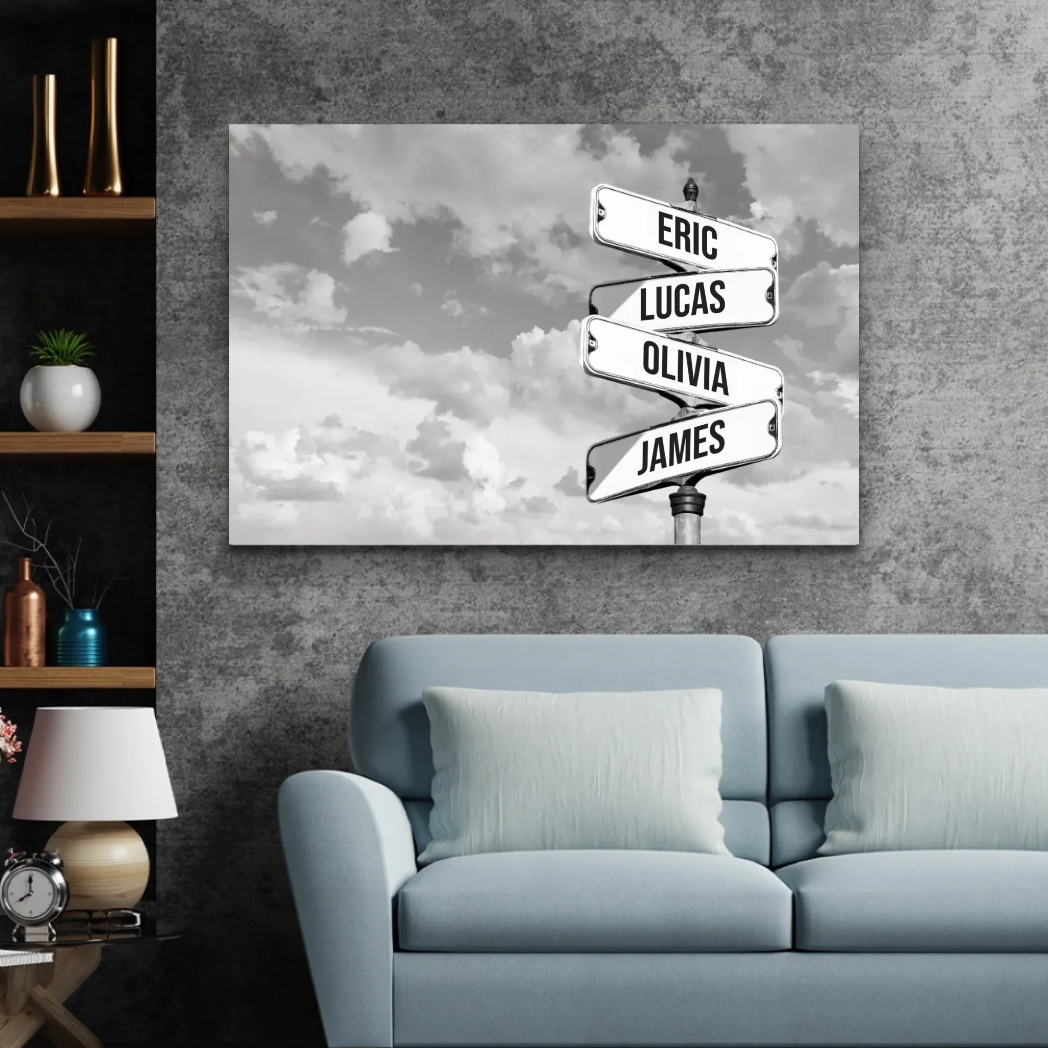 Personalized Canvas “Vintage street sign for families - Horizontal” - Image 4