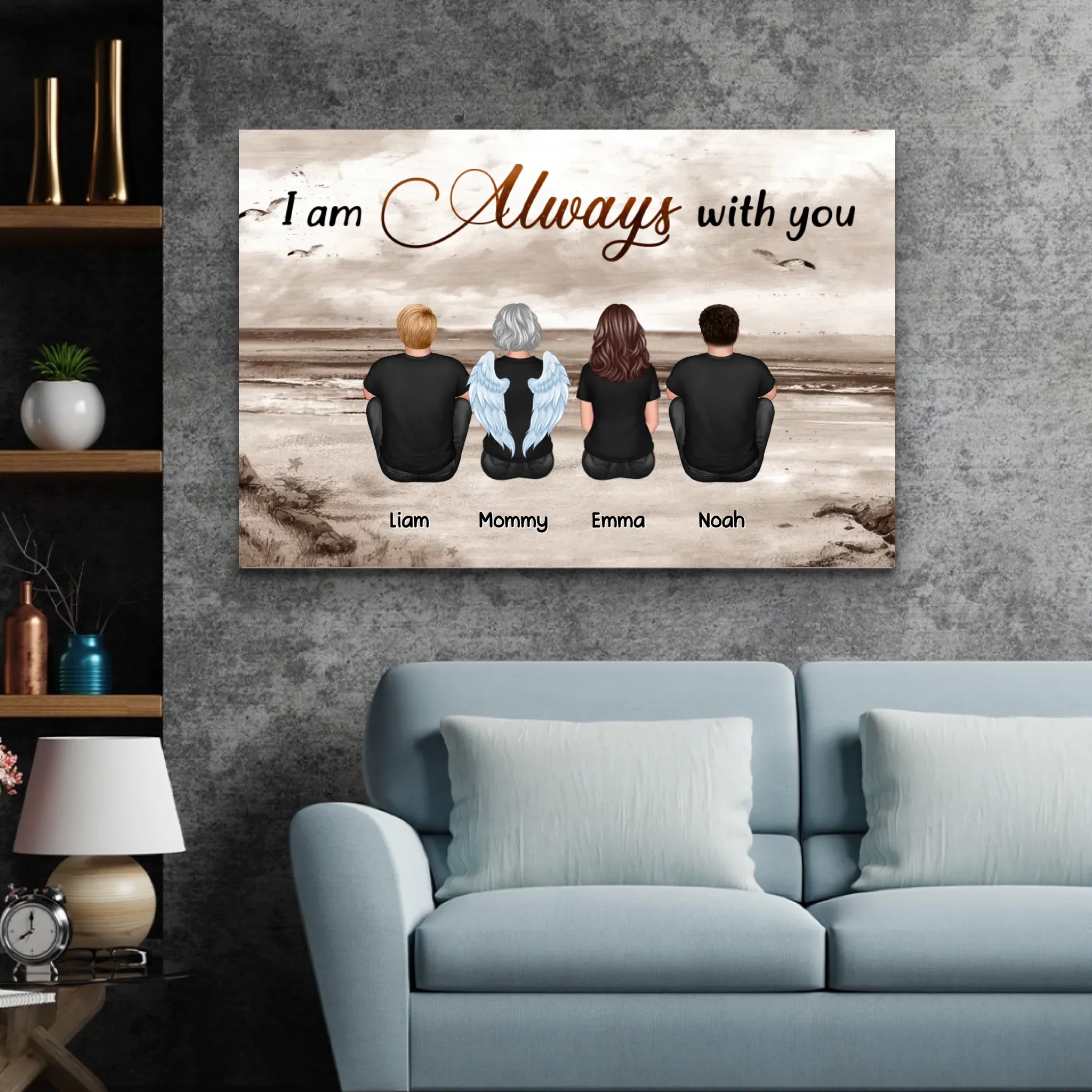 Personalized Canvas "We are always with you – lost family member" - Image 4