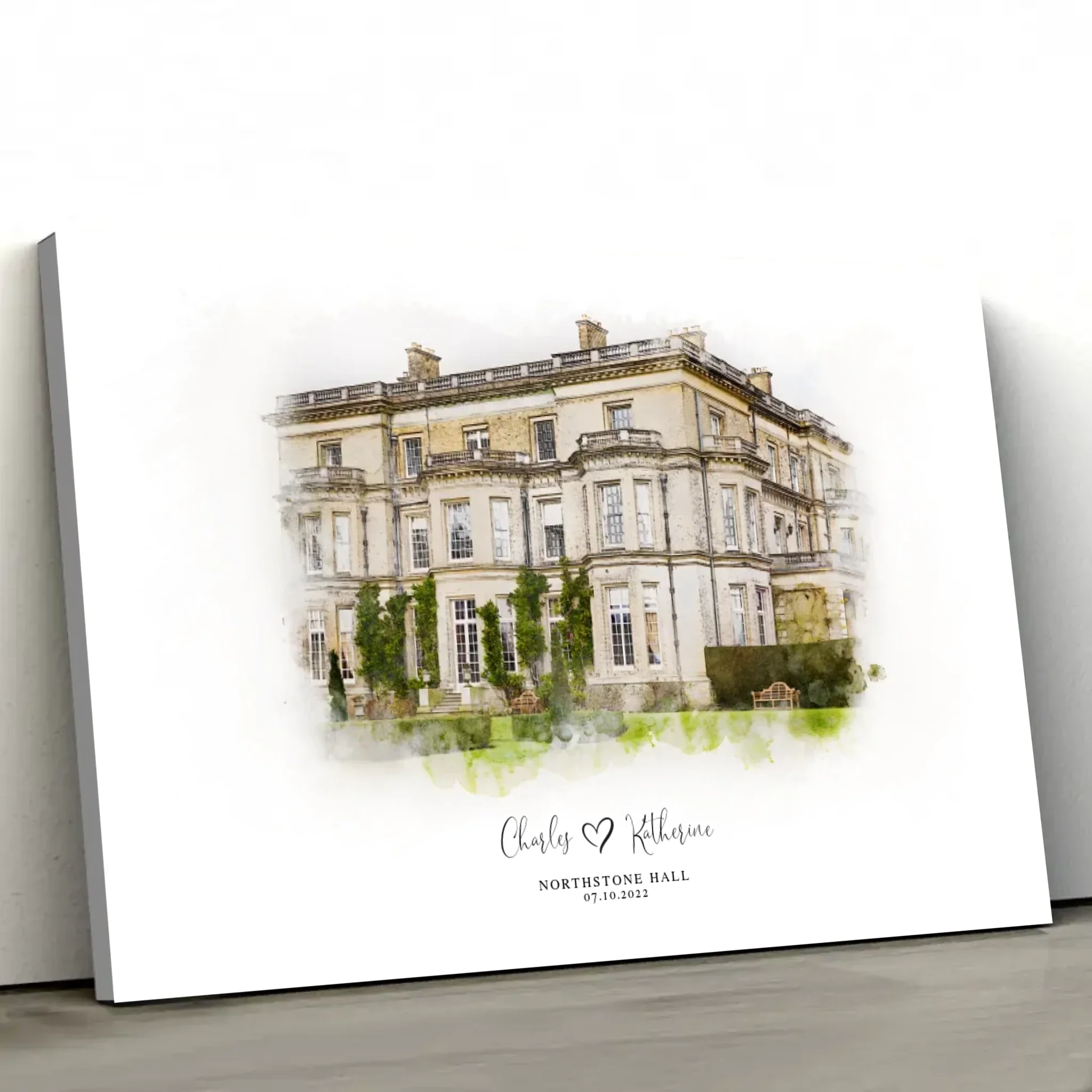 Personalized Canvas – Wedding Venue Sketch - Image 2