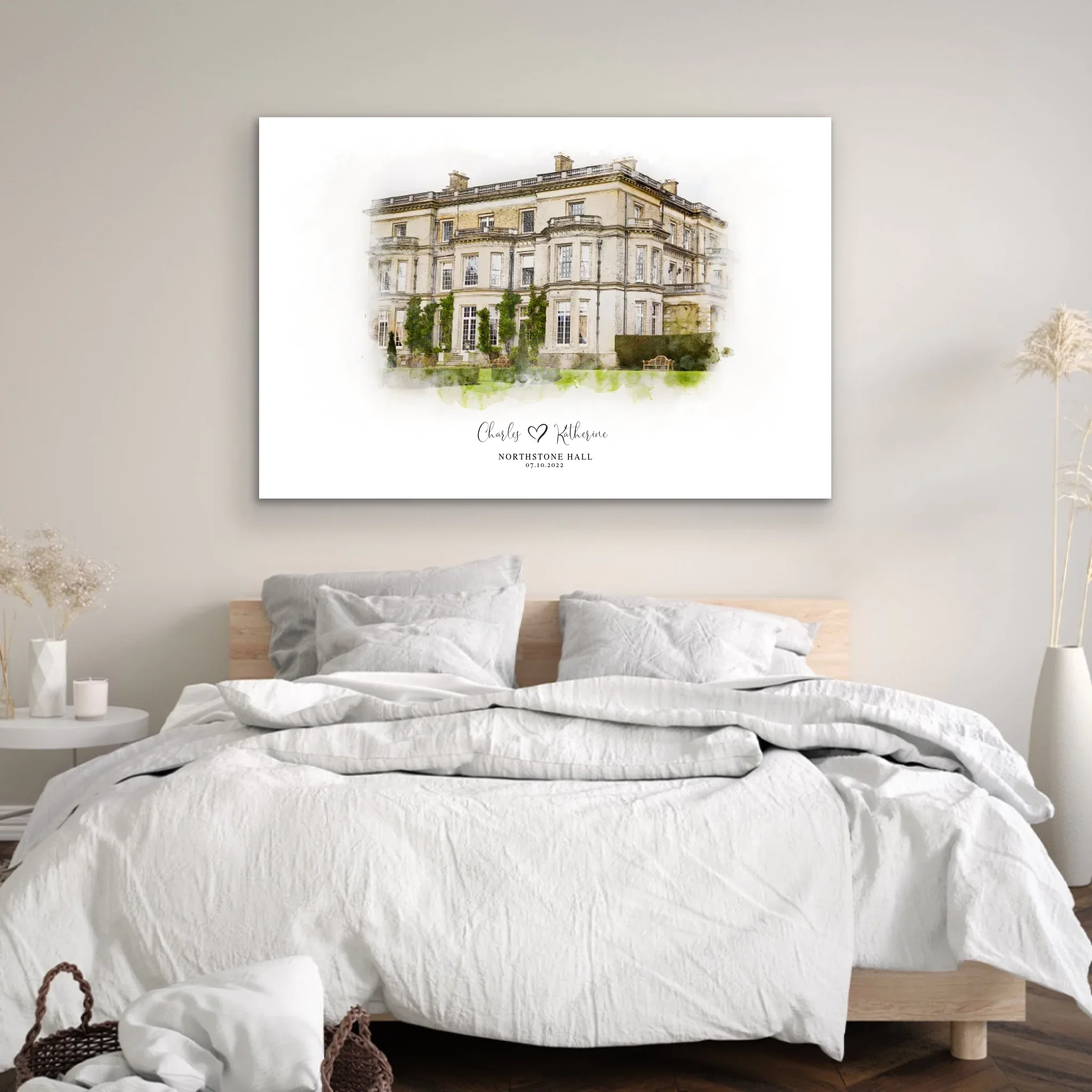 Personalized Canvas – Wedding Venue Sketch - Image 3