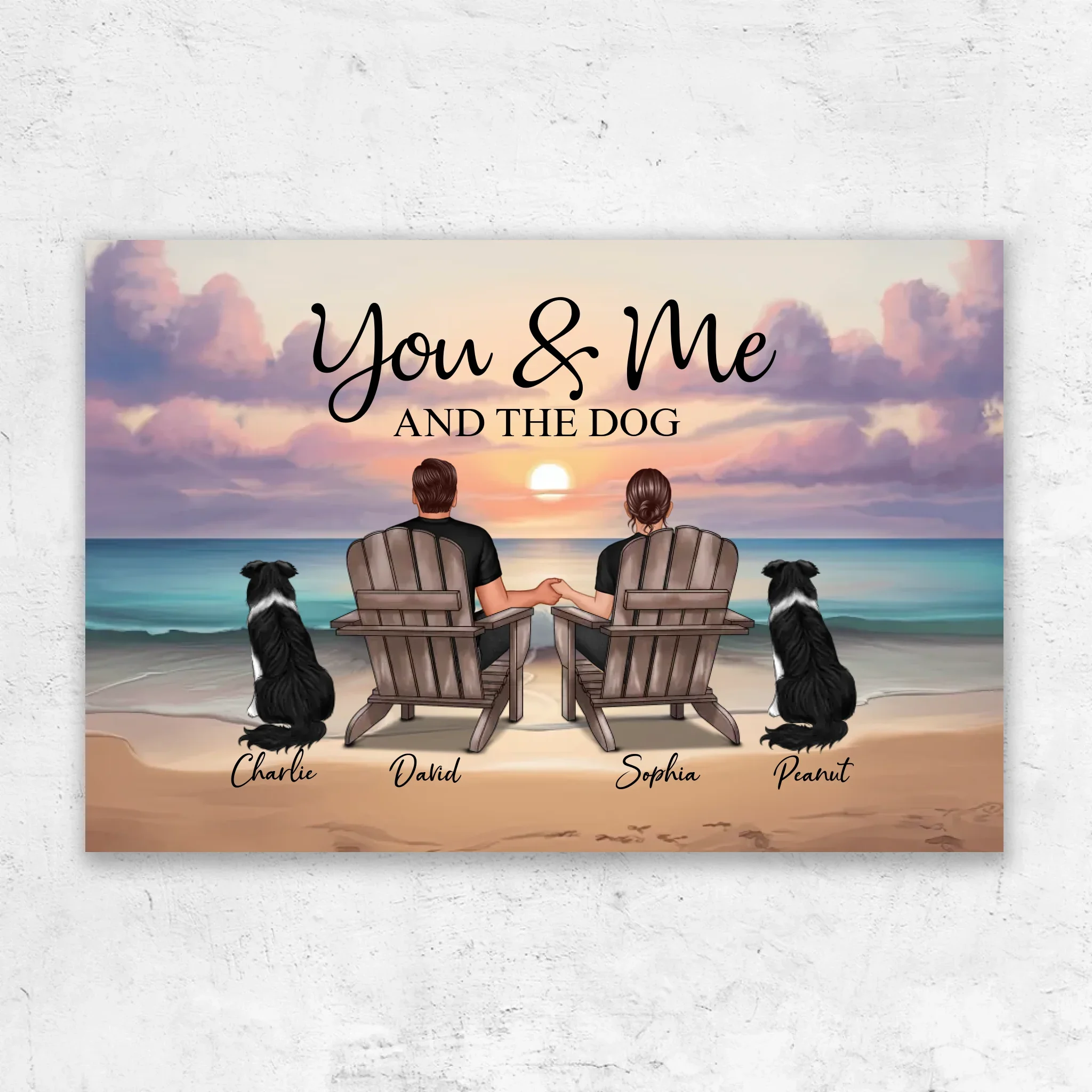 Personalized Canvas “You and me and our pet” - Image 2