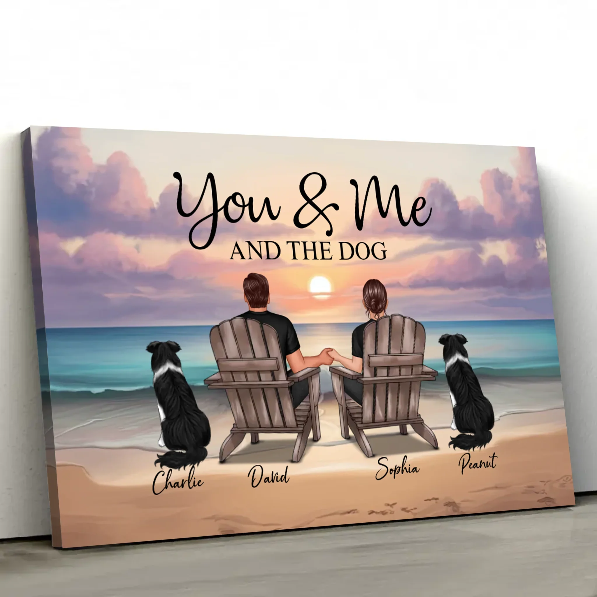 Personalized Canvas “You and me and our pet” - Image 3