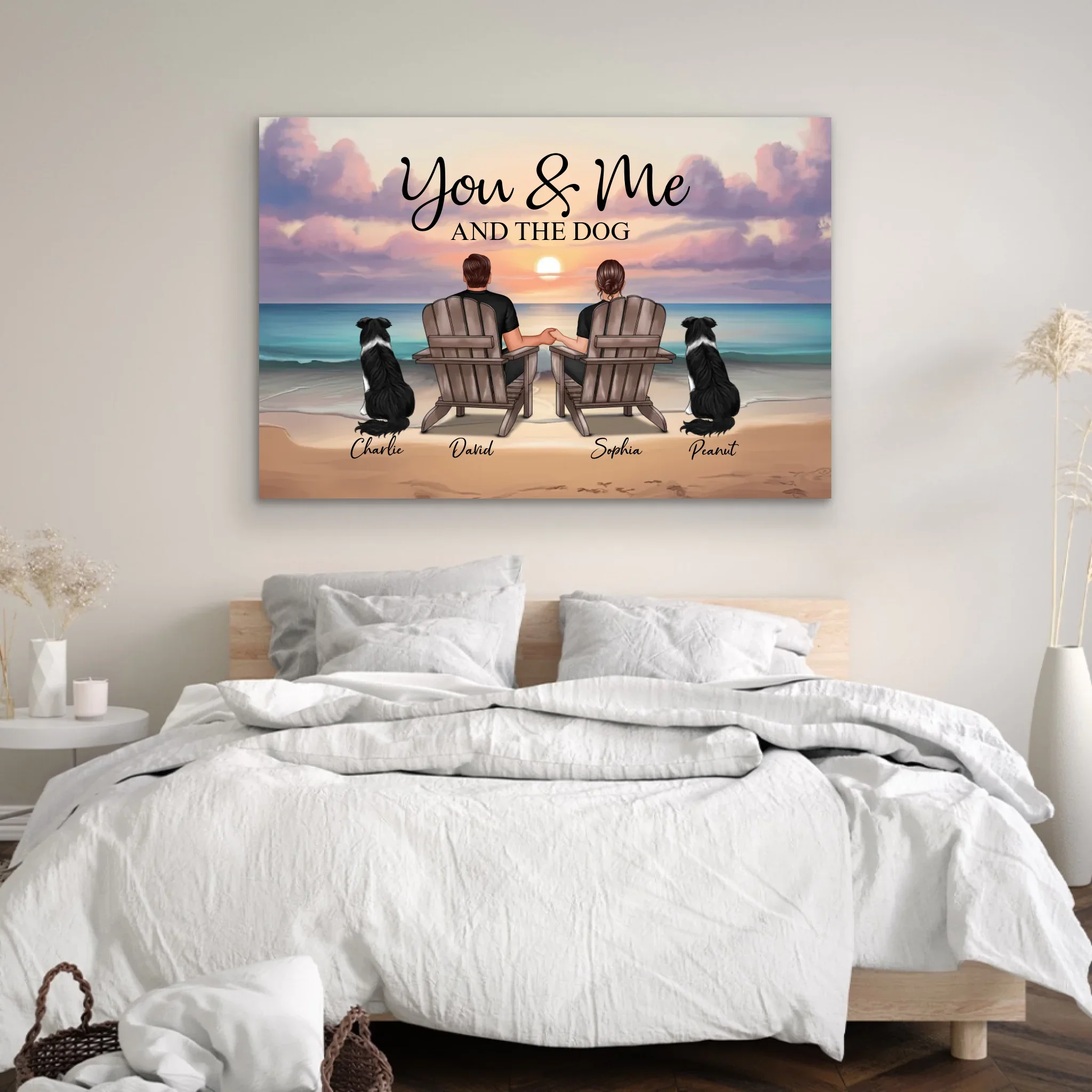 Personalized Canvas “You and me and our pet” - Image 4