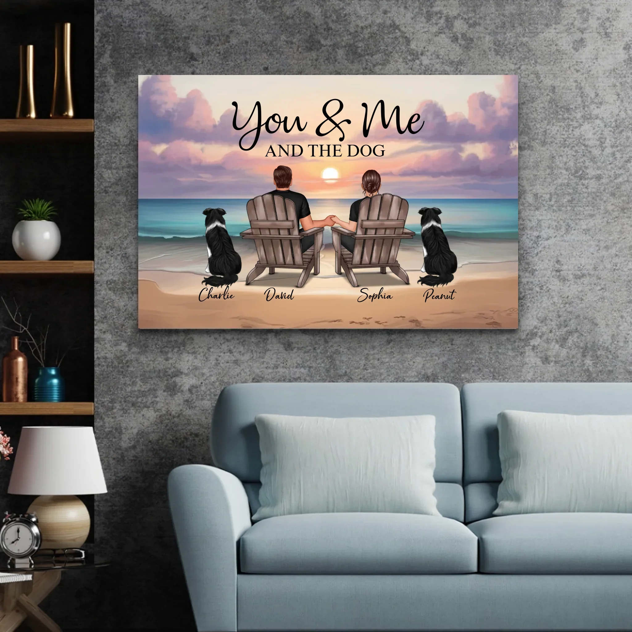 Personalized Canvas “You and me and our pet” - Image 5
