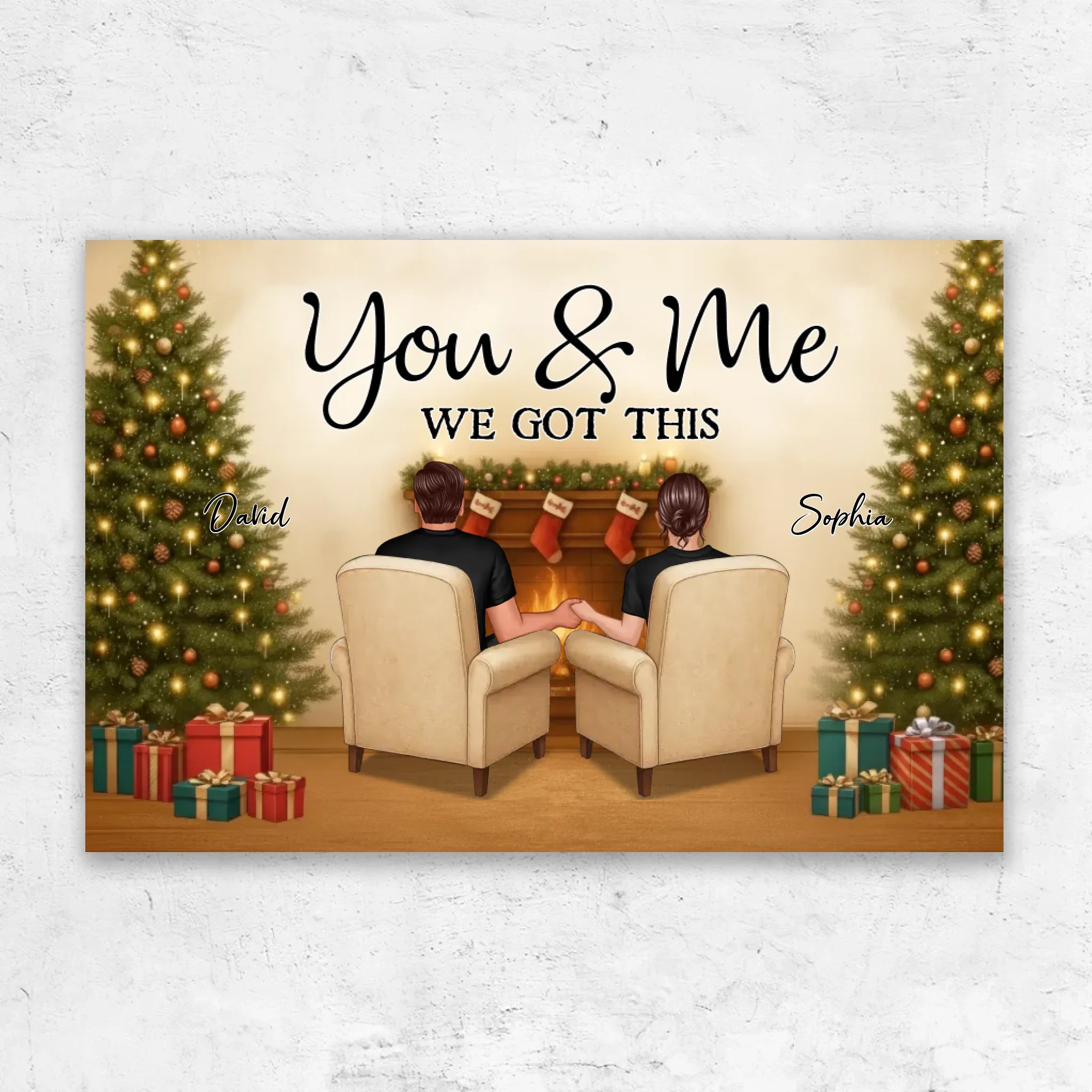 Personalized Canvas – You and me, we got this Christmas