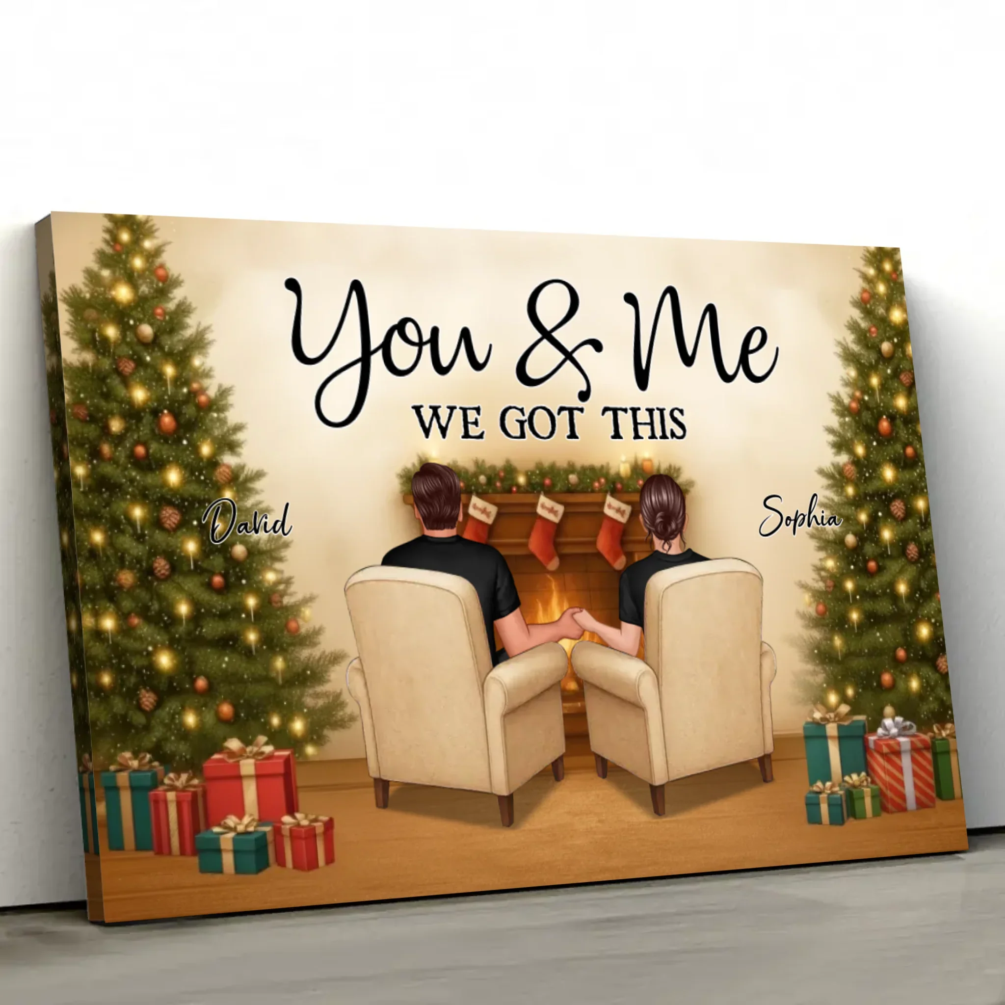 Personalized Canvas – You and me, we got this Christmas - Image 2