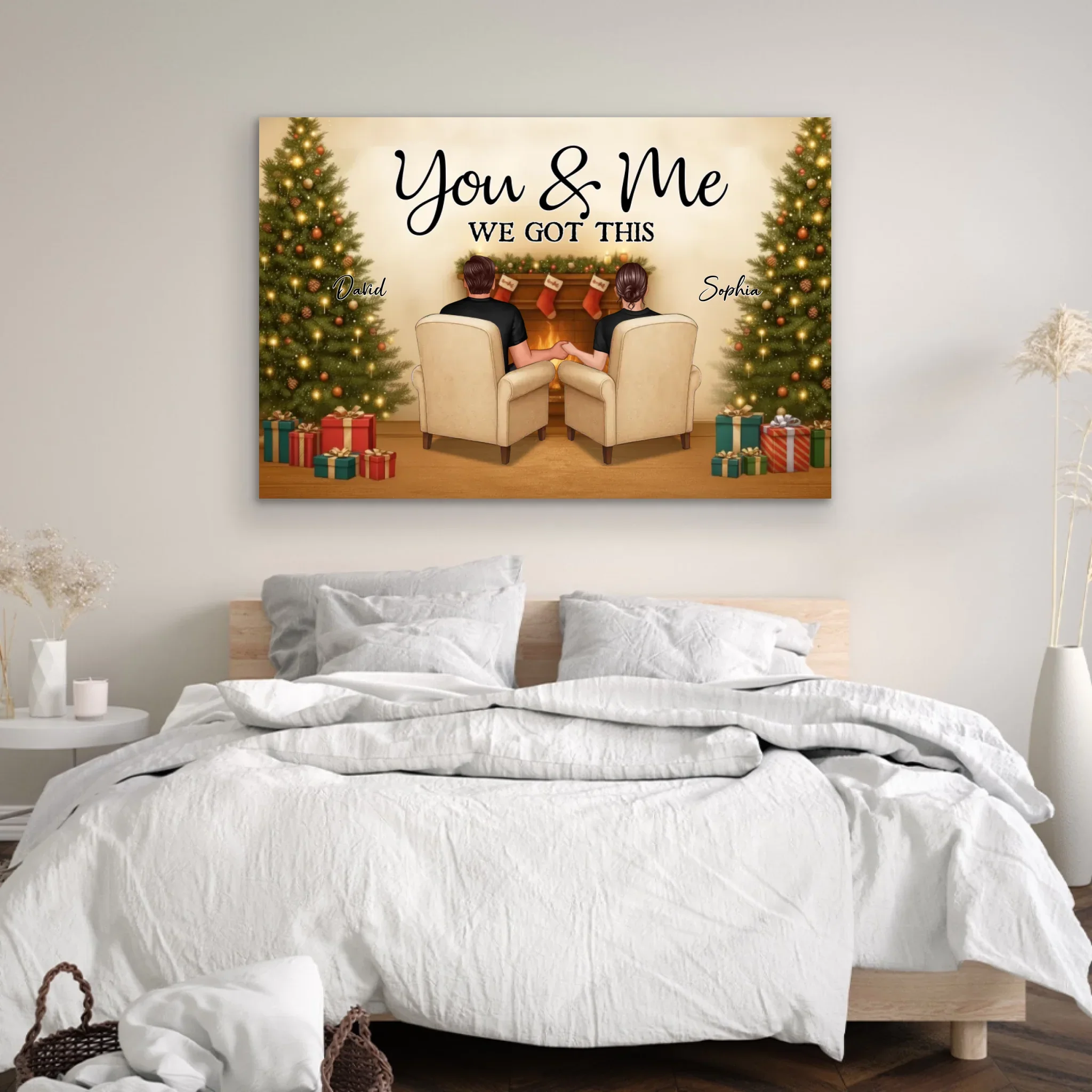 Personalized Canvas – You and me, we got this Christmas - Image 3
