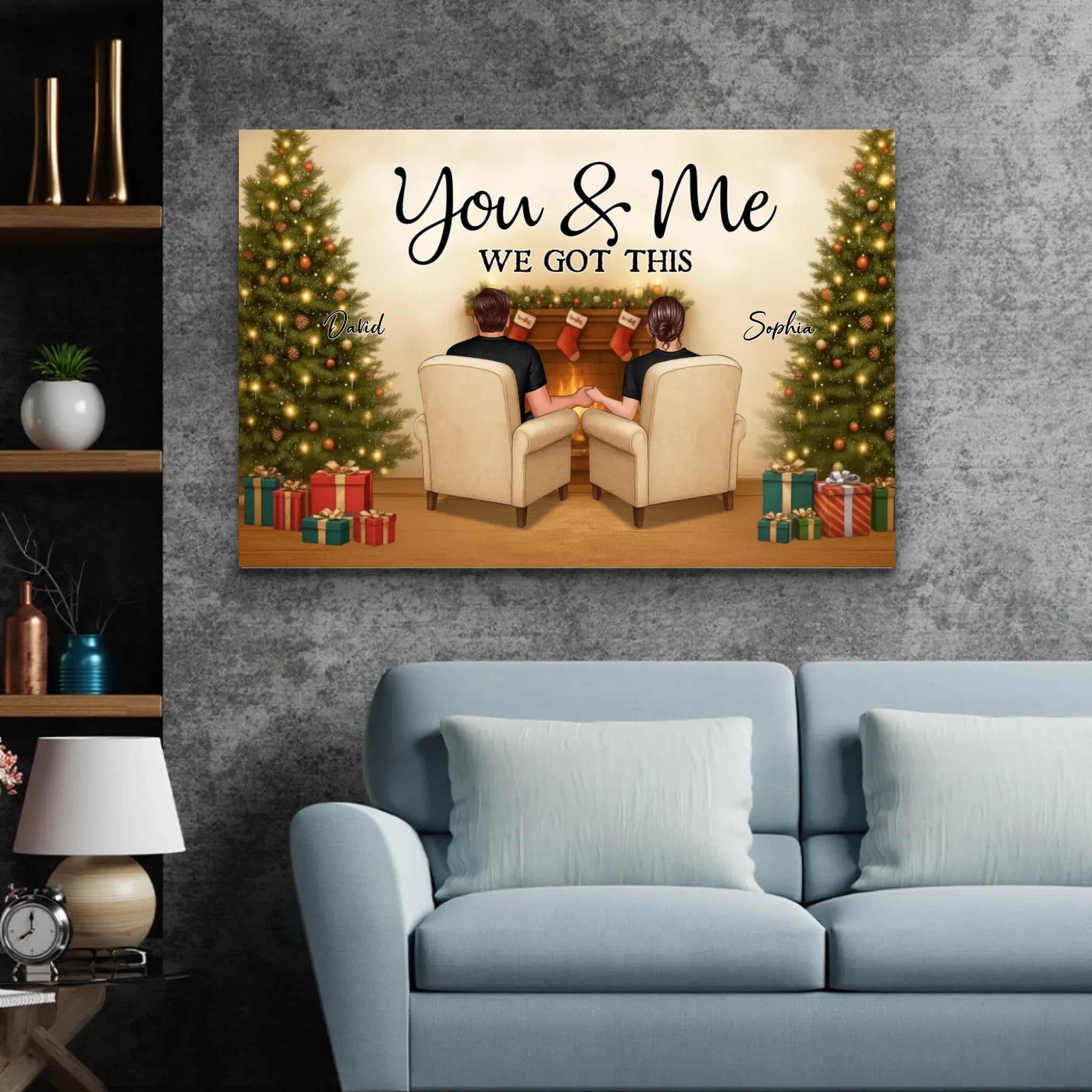 Personalized Canvas – You and me, we got this Christmas - Image 4