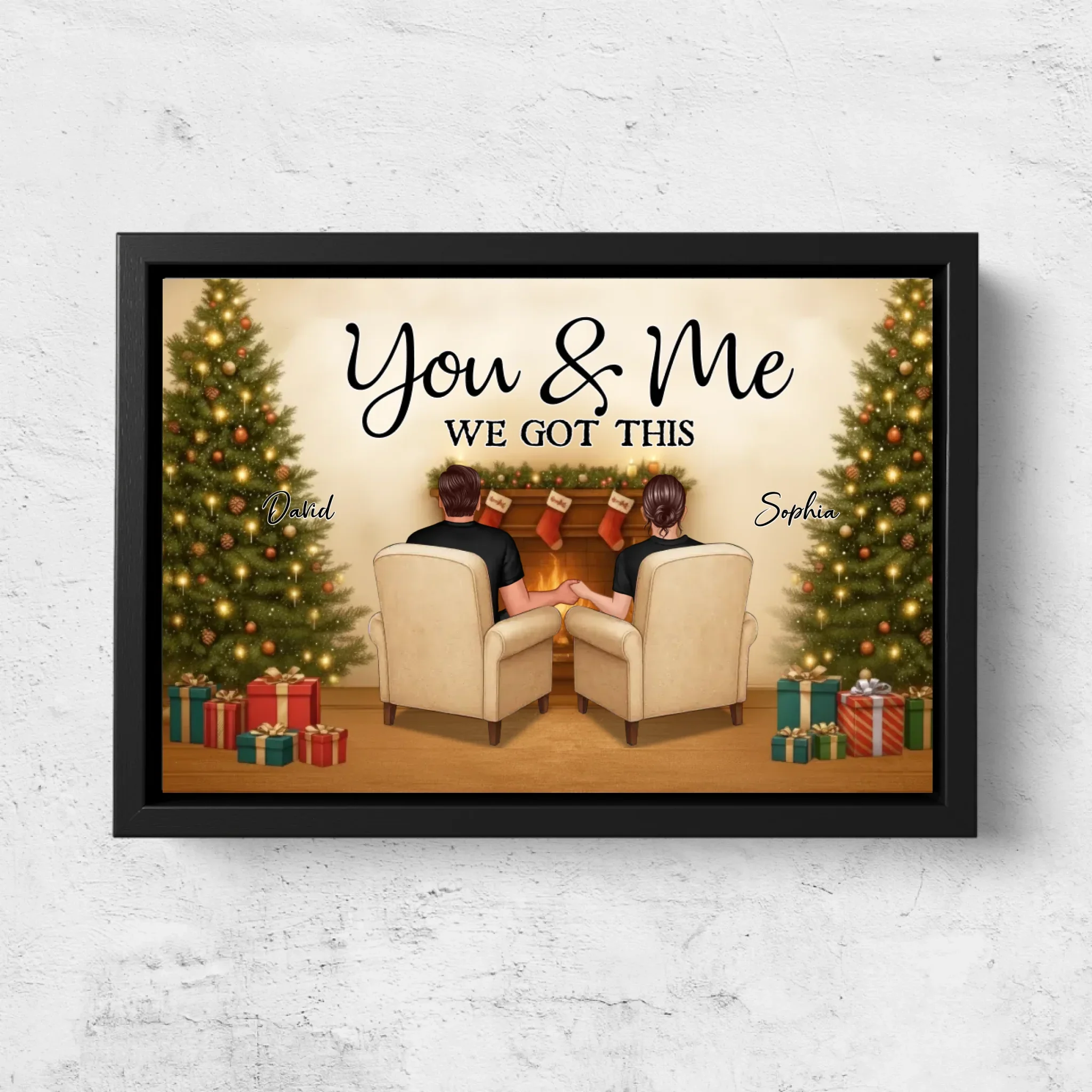 Personalized Canvas – You and me, we got this Christmas - Image 5