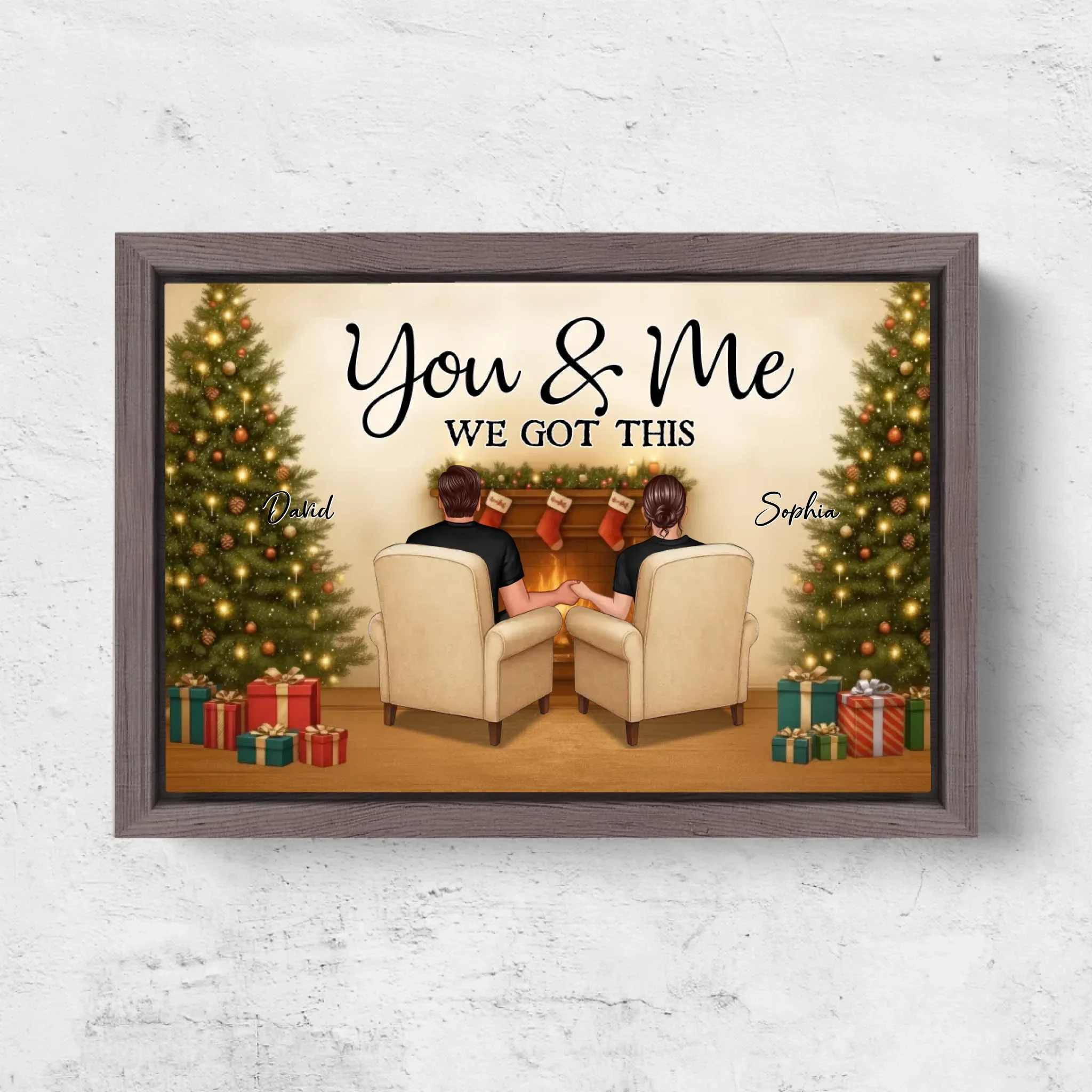 Personalized Canvas – You and me, we got this Christmas - Image 6