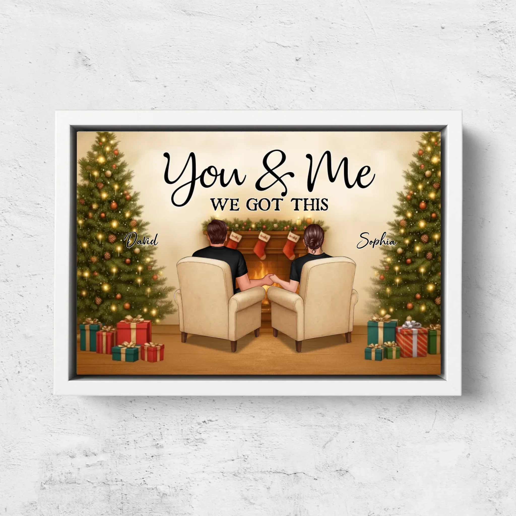 Personalized Canvas – You and me, we got this Christmas - Image 7