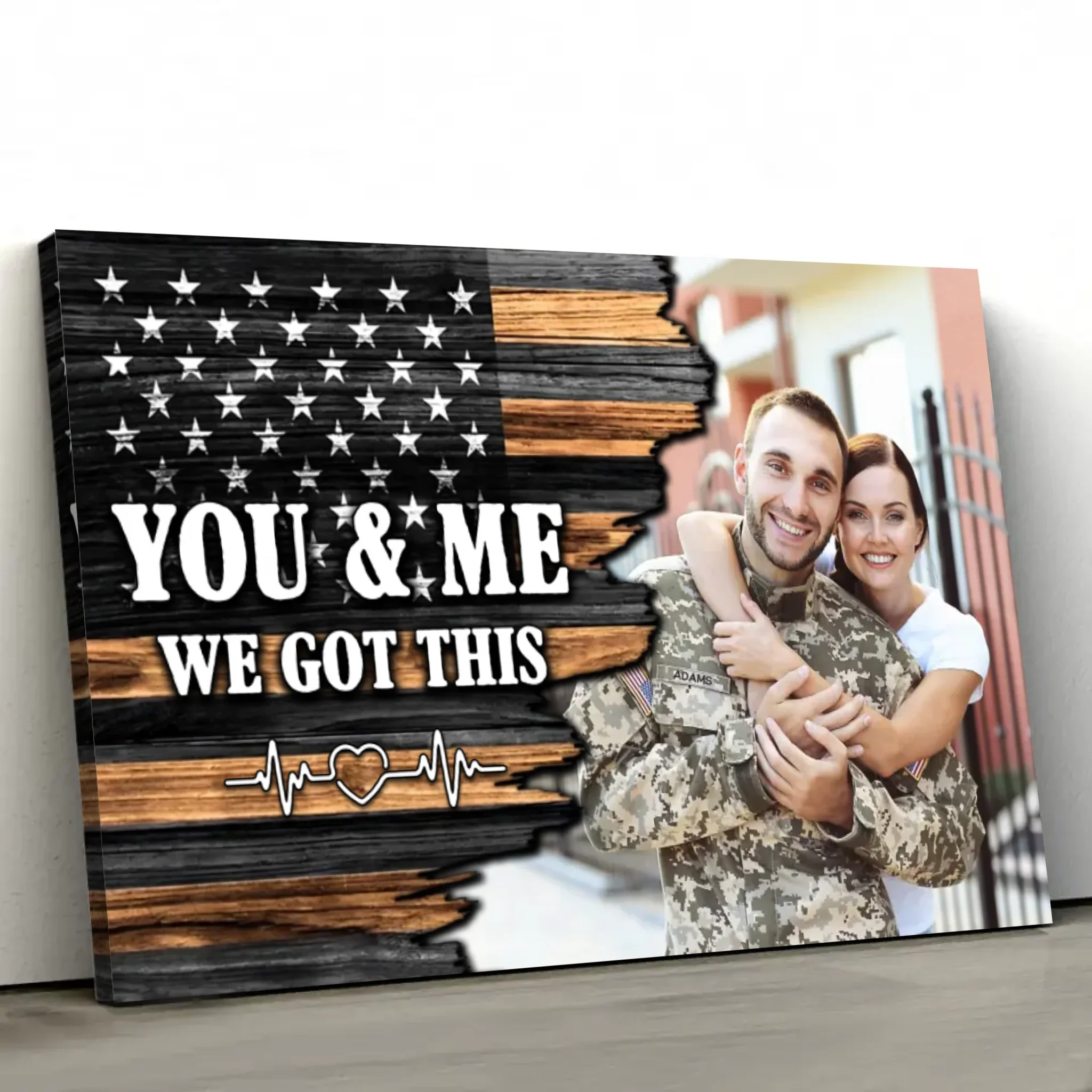 Personalized Canvas "You and me we got this - USA Flag" - Image 2